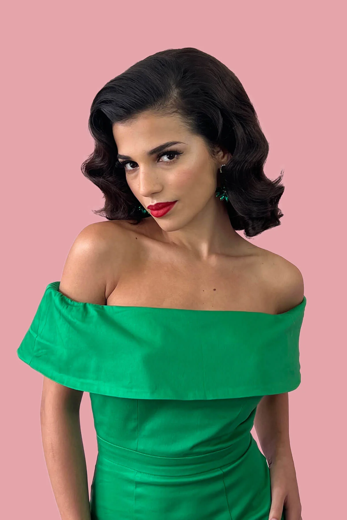 Virginia - Vintage Hollywood Glamour Waves Half Wig - Image 2