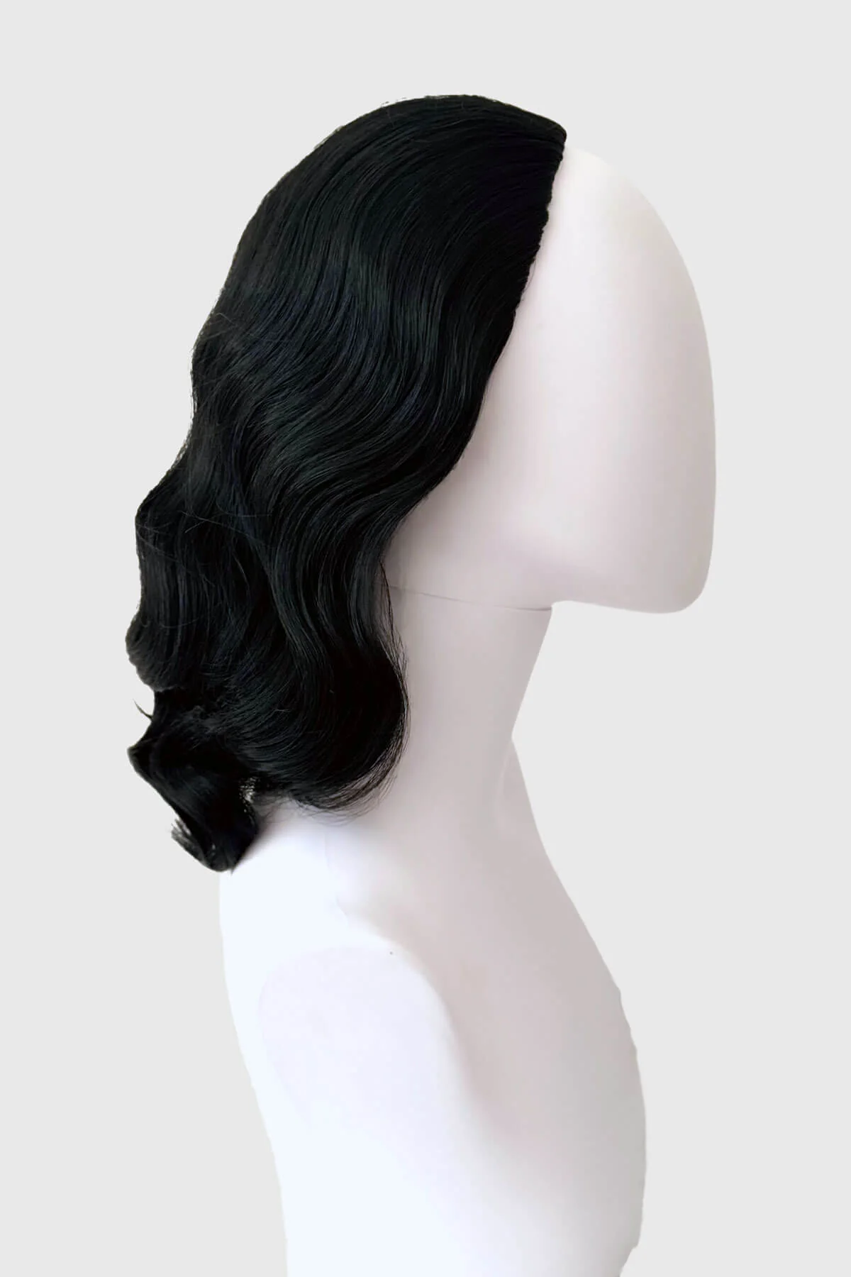 Virginia - Vintage Hollywood Glamour Waves Half Wig - Image 59