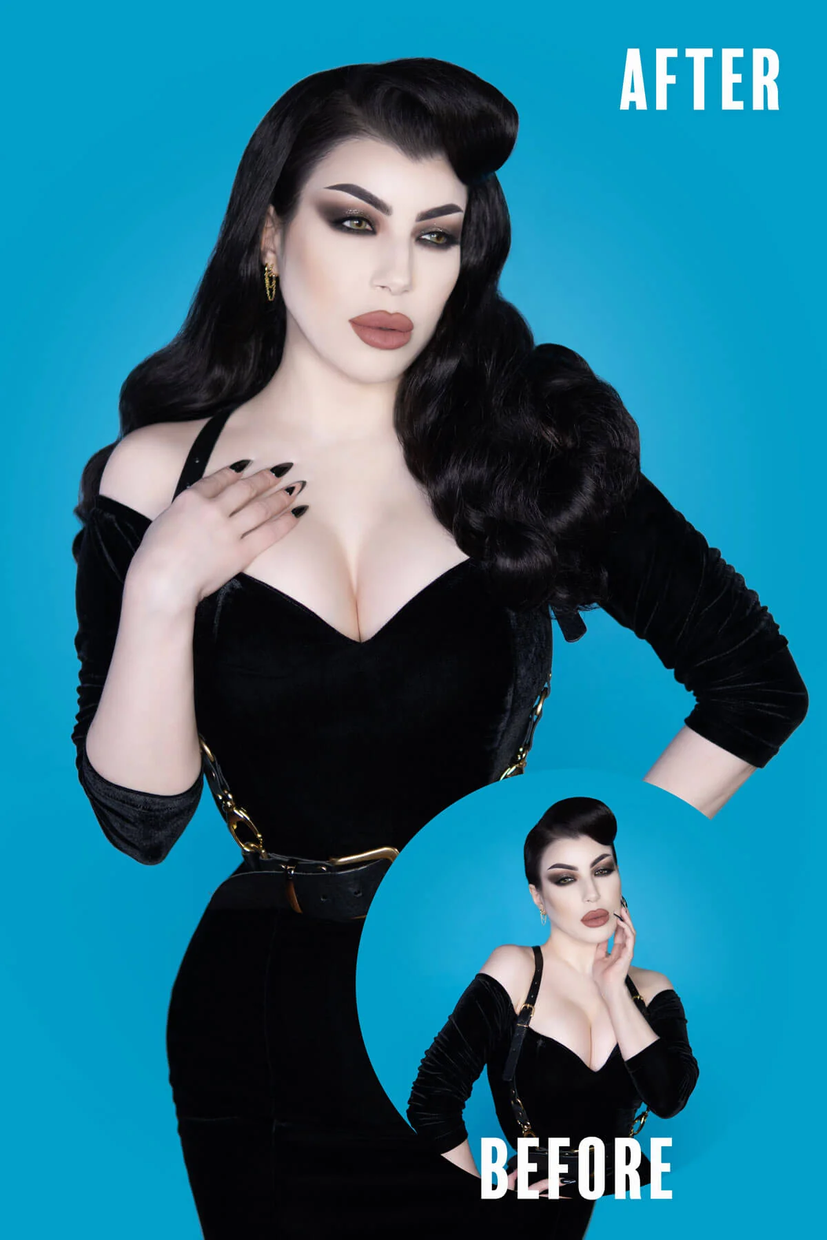 Morgana – Long Half Wig with Hollywood Waves - Image 21