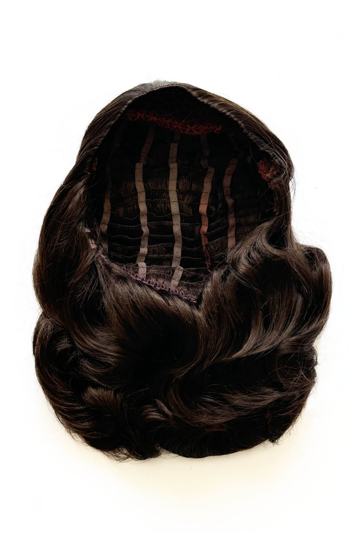 Onyx: 1950s Vintage Hollywood Waves Half Wig - Image 48