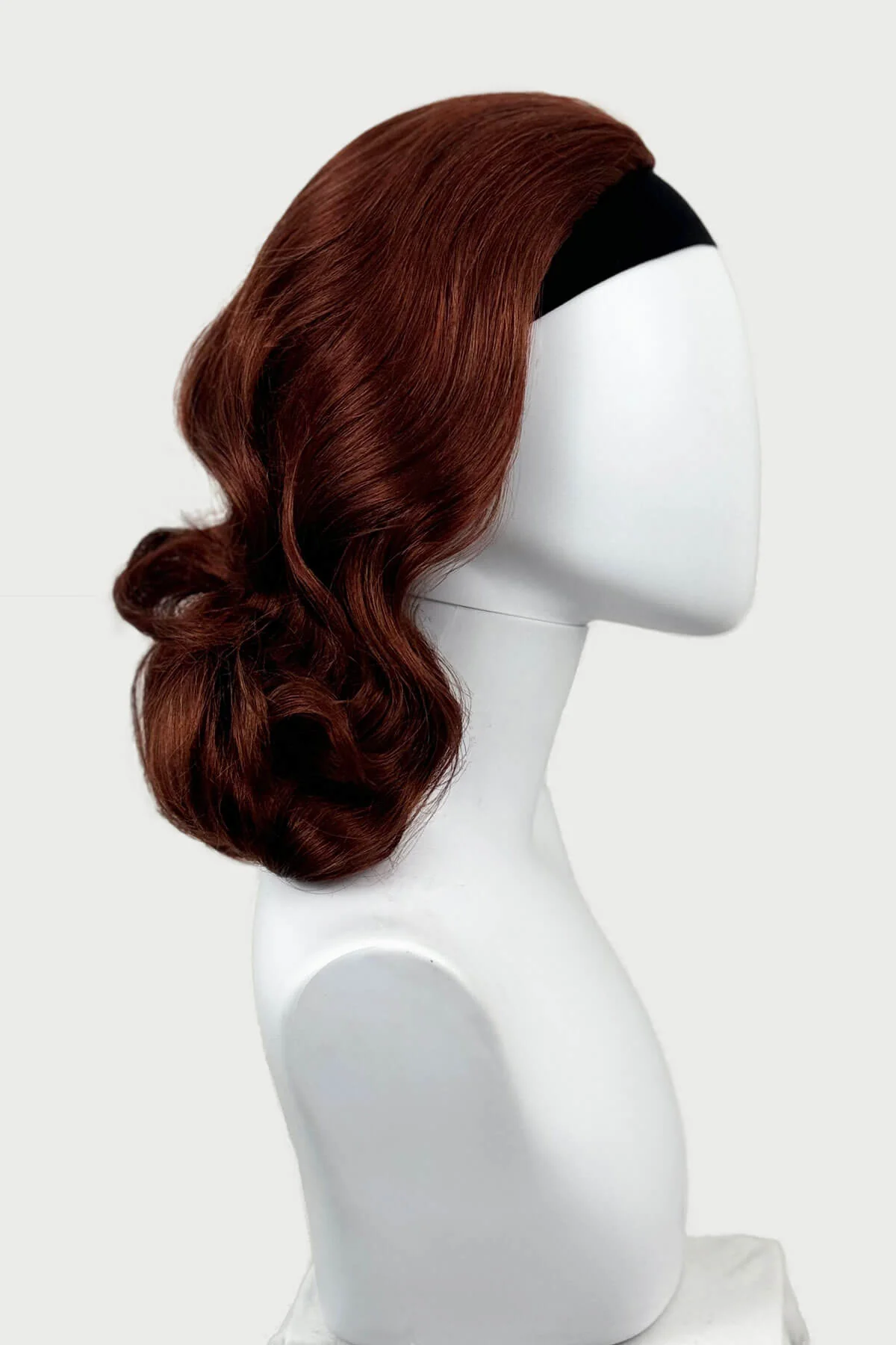 Onyx: 1950s Vintage Hollywood Waves Half Wig - Image 72