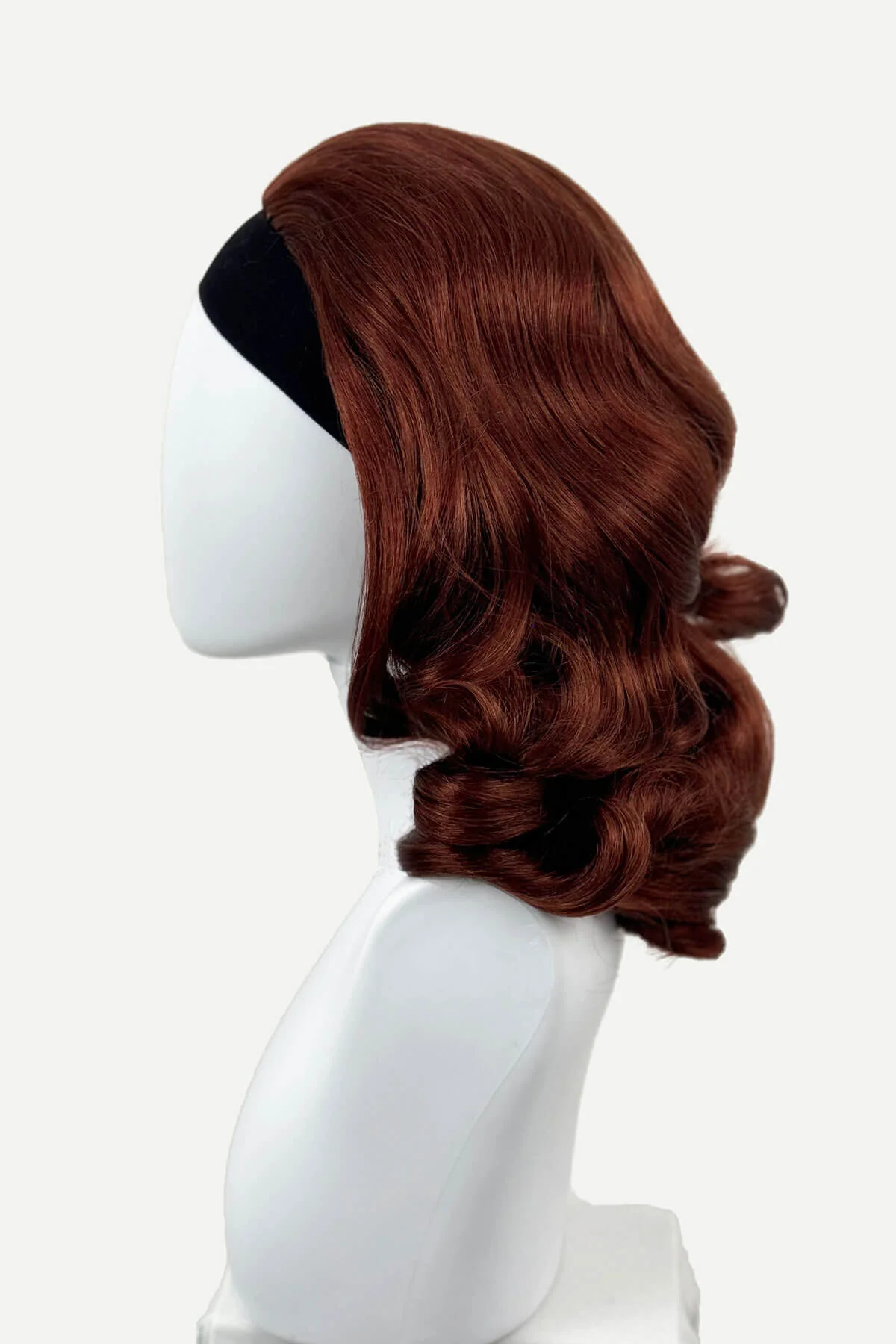 Onyx: 1950s Vintage Hollywood Waves Half Wig - Image 74