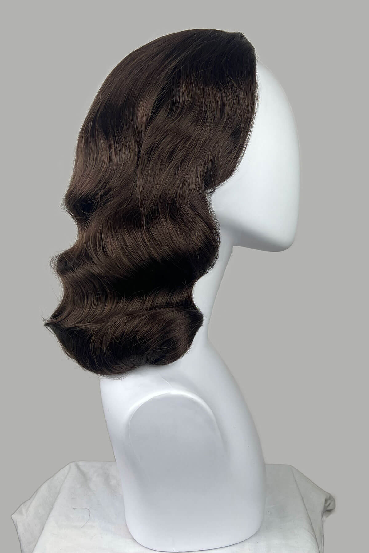 Deborah - Vintage Style Deep Finger Waves Half Wig - Image 11