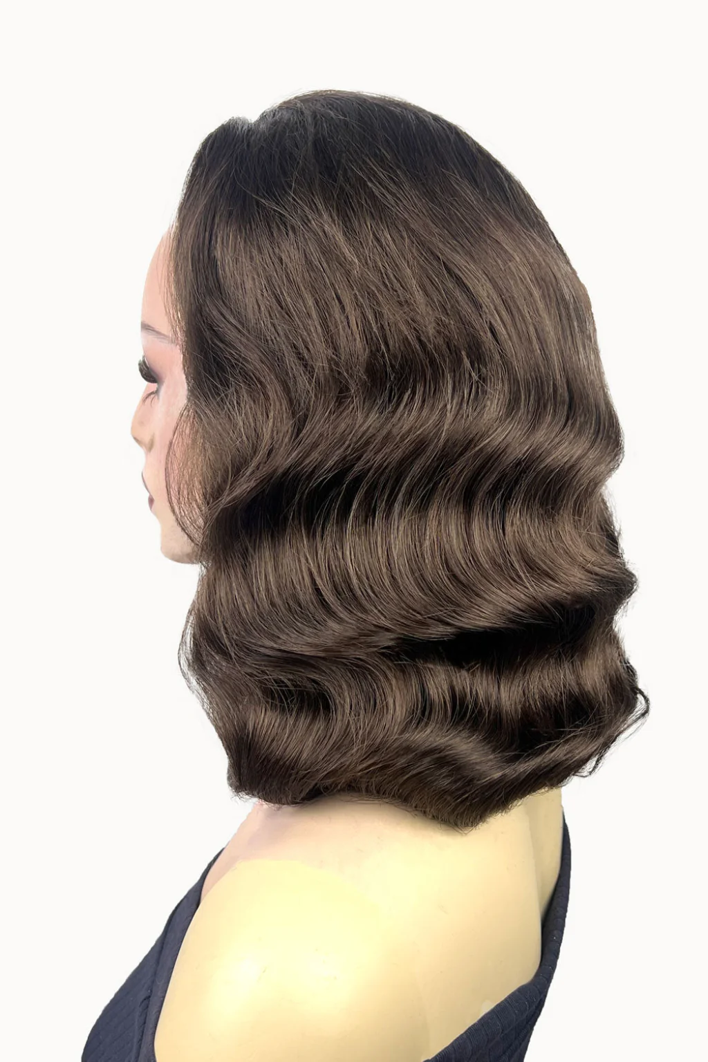 Deborah - Vintage Style Deep Finger Waves Half Wig - Image 14