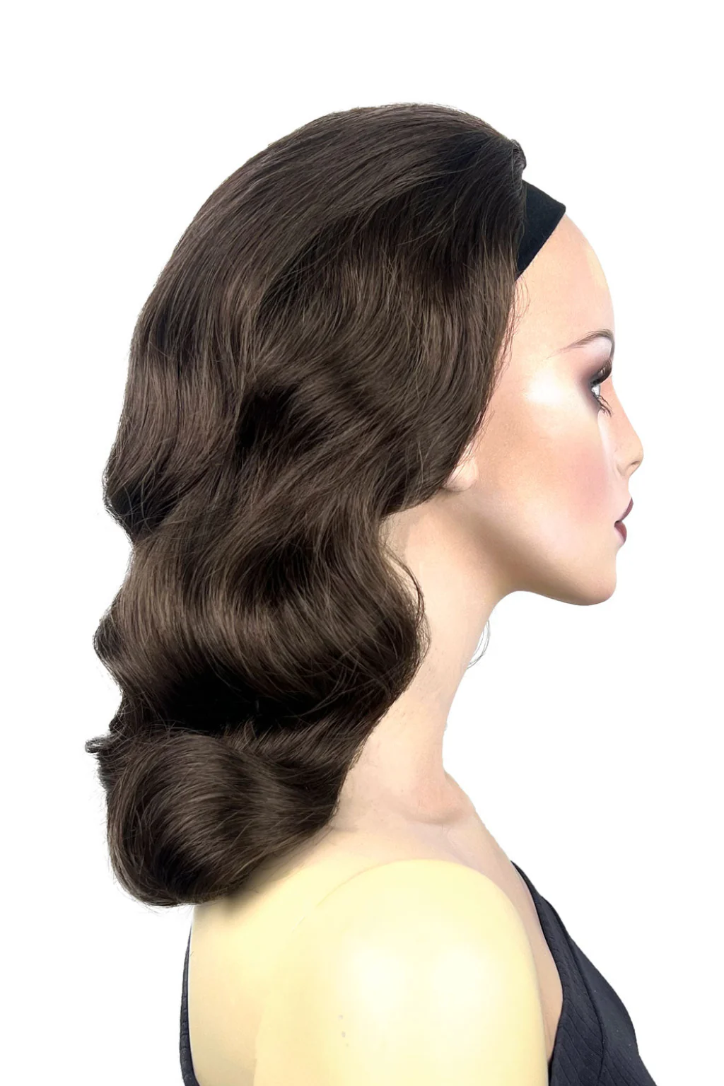 Deborah - Vintage Style Deep Finger Waves Half Wig - Image 15