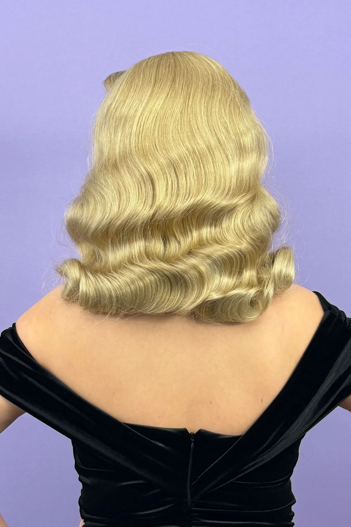 Deborah - Vintage Style Deep Finger Waves Half Wig - Image 5