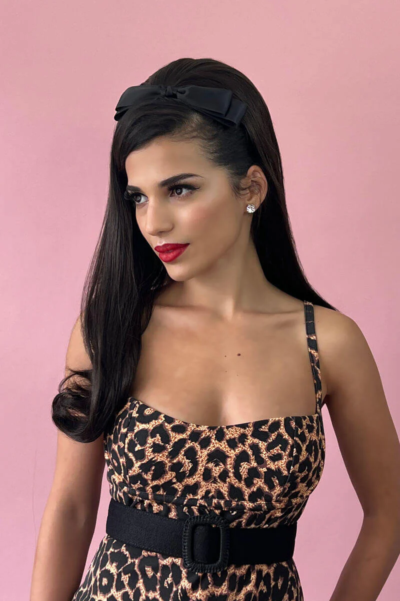 Priscilla - 1960s style Beehive Flip Half Wig - Image 2