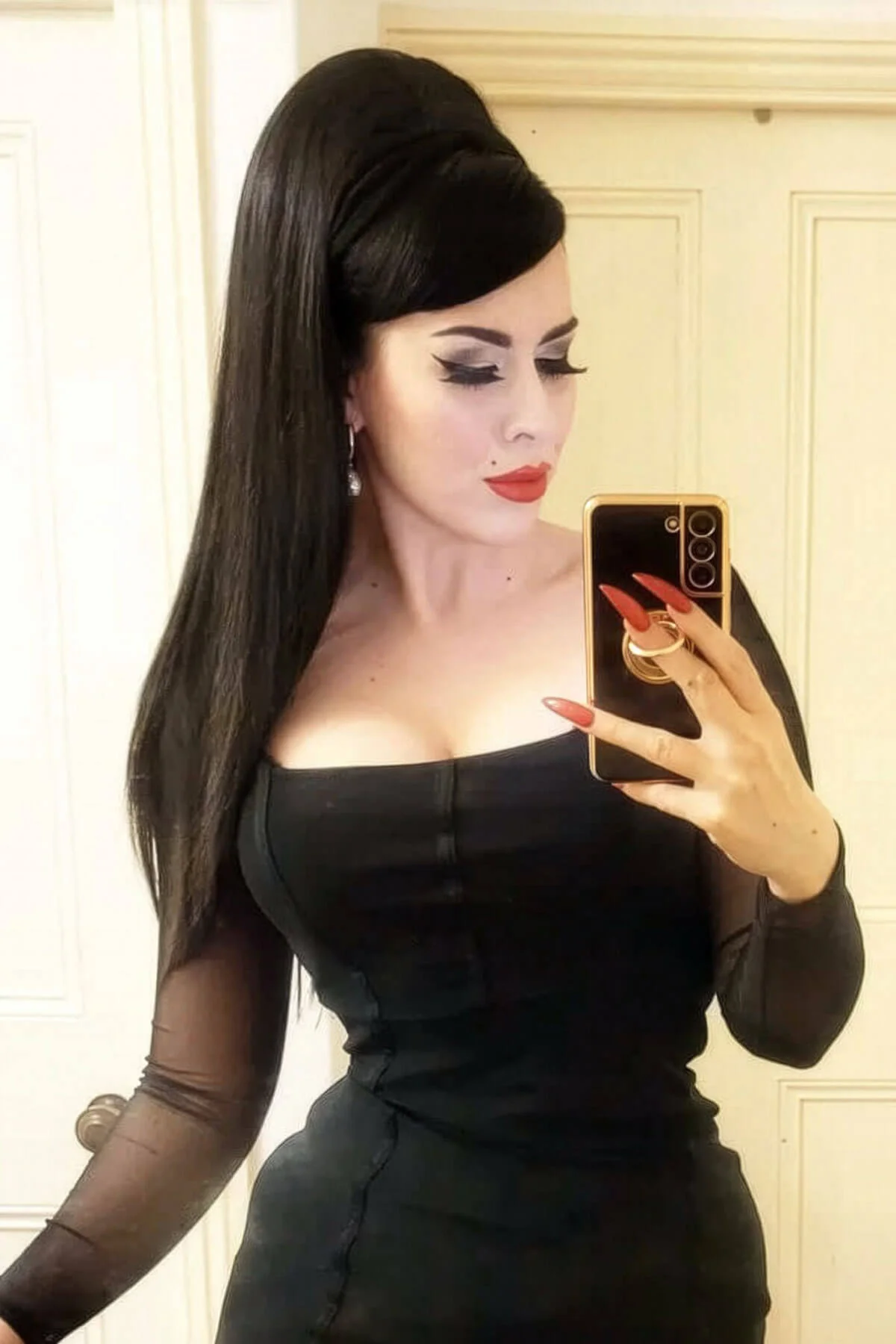 Andrea - Extra Boosted Volume Long Poker Straight Half Wig - Image 10