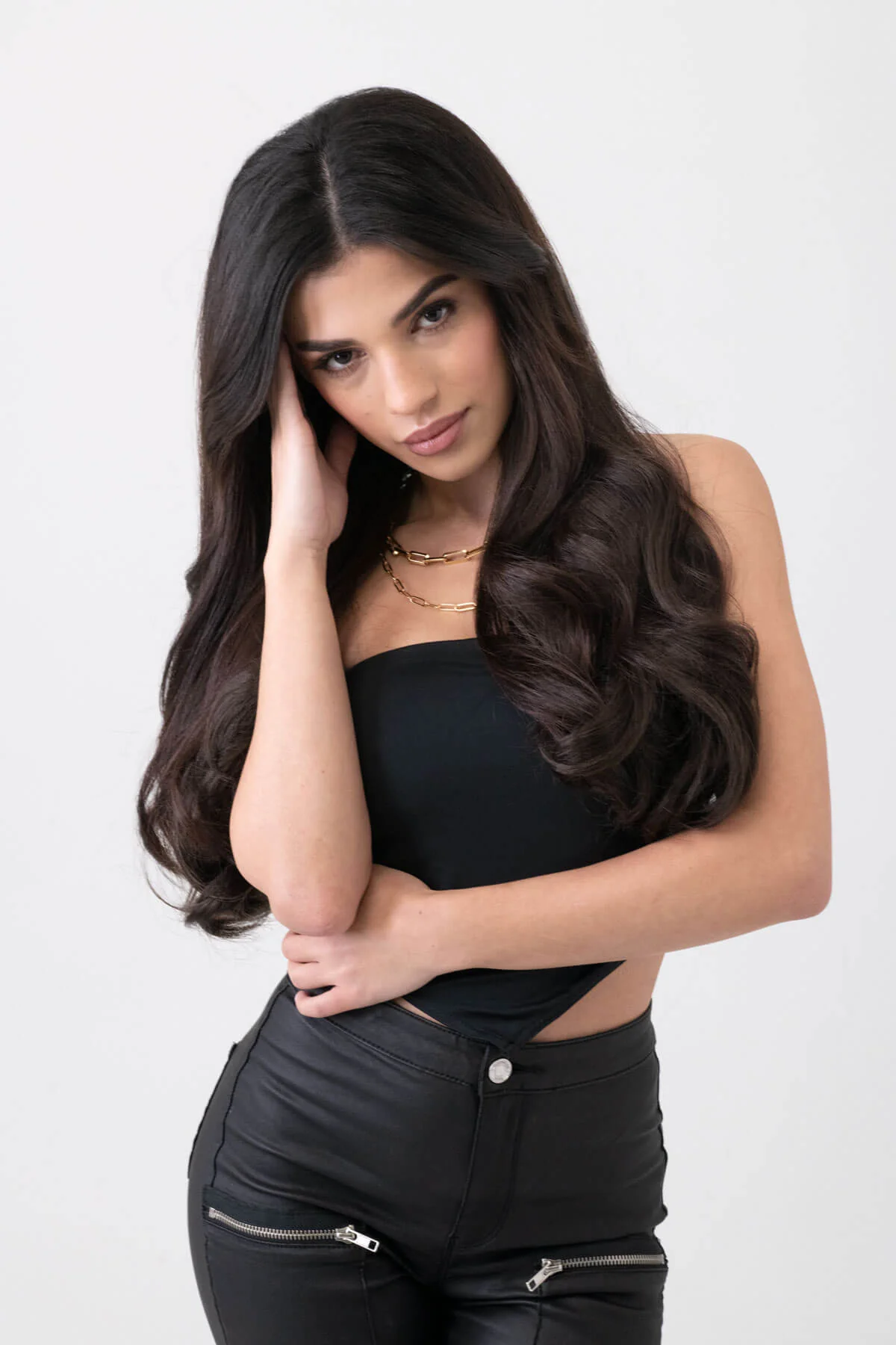 synthetic hair extension set, 5 piece, 18 inches long, 260g - Image 3