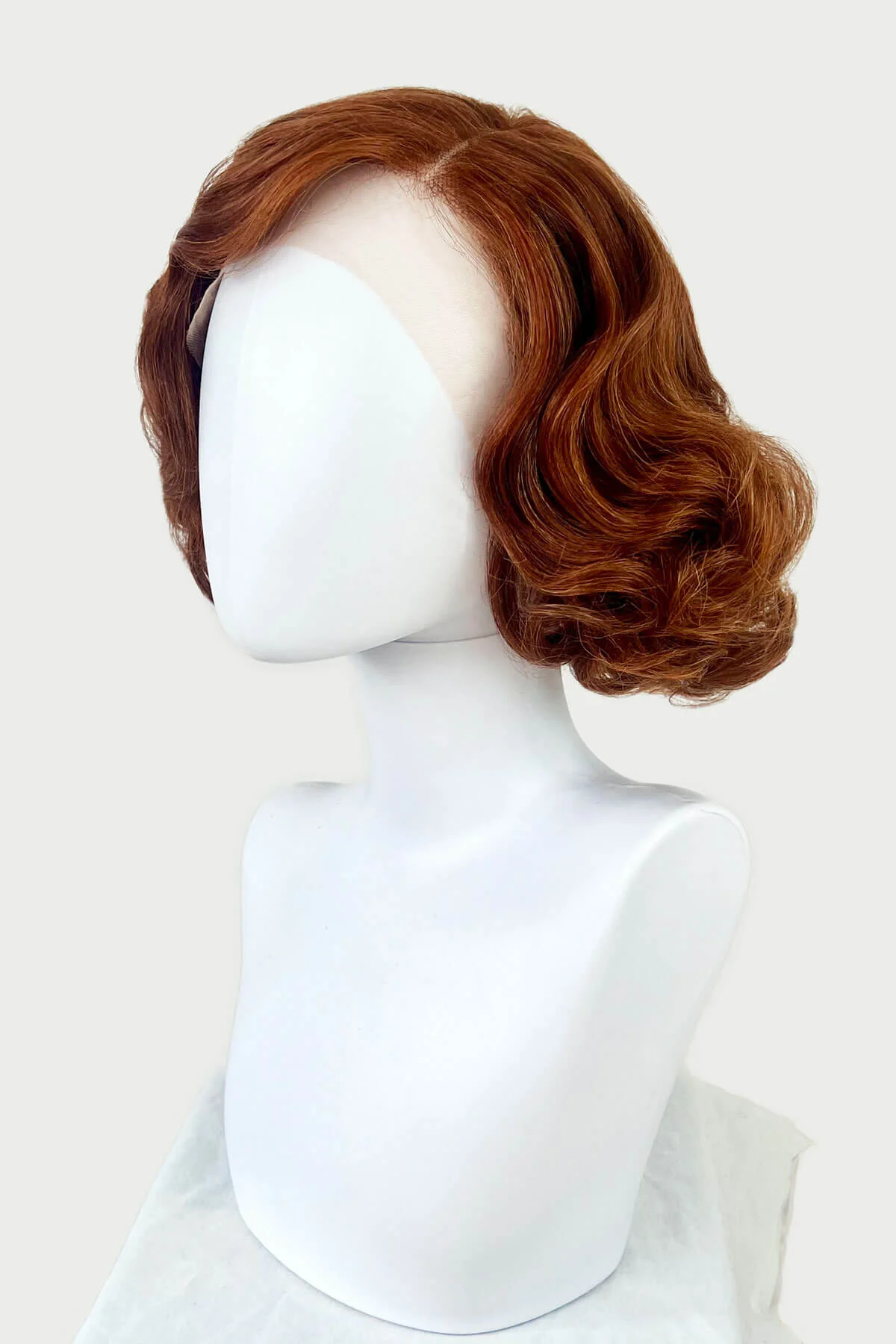 Auburn pinup wig, lace front, vintage style: Clementine - Image 2
