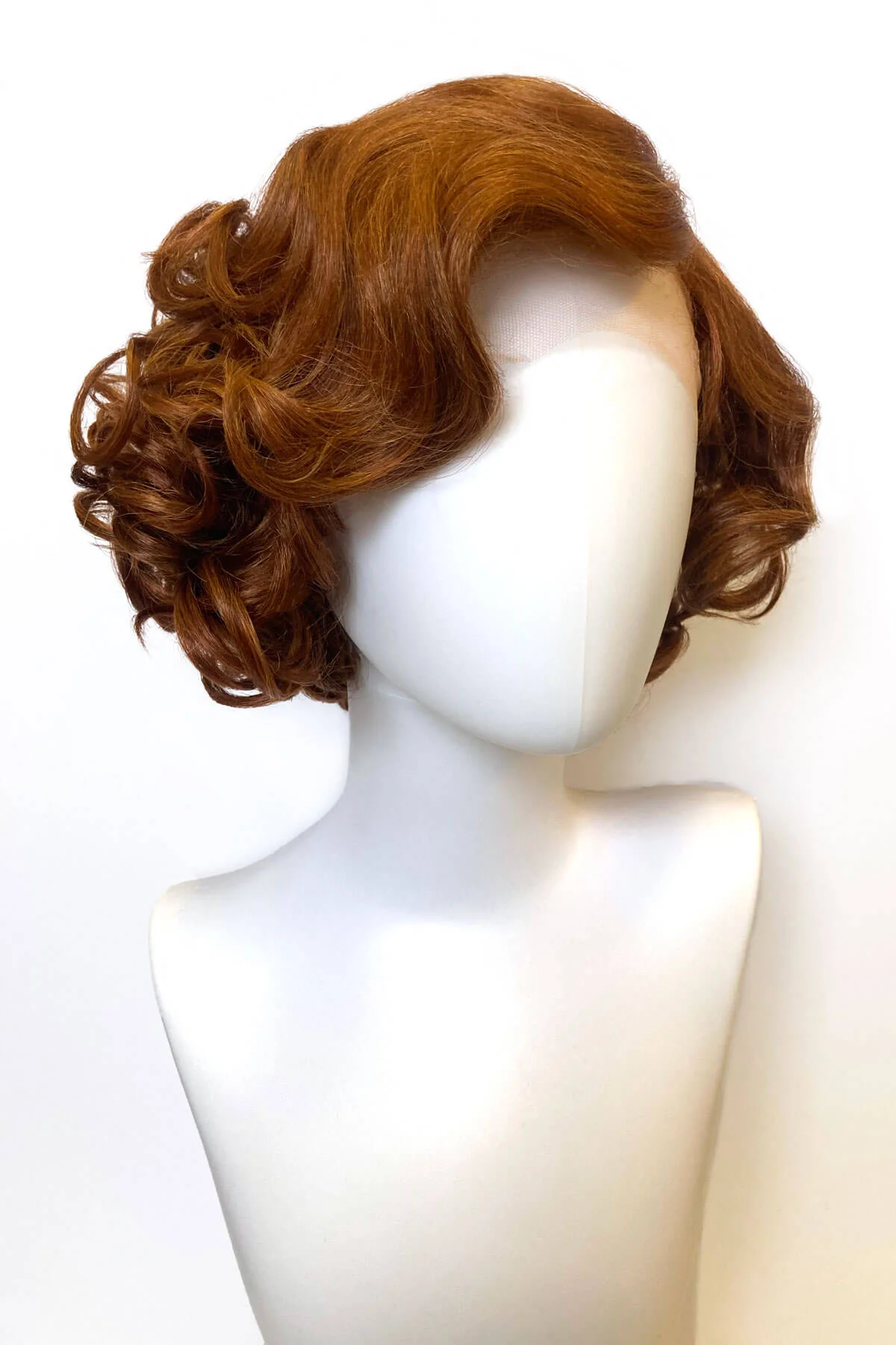 Red, auburn & blonde pinup wig, lace front, vintage style: Ginny - Image 5