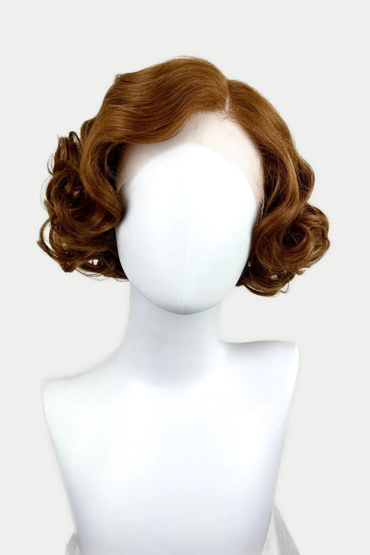 Auburn pinup wig, lace front, vintage style: Tawney