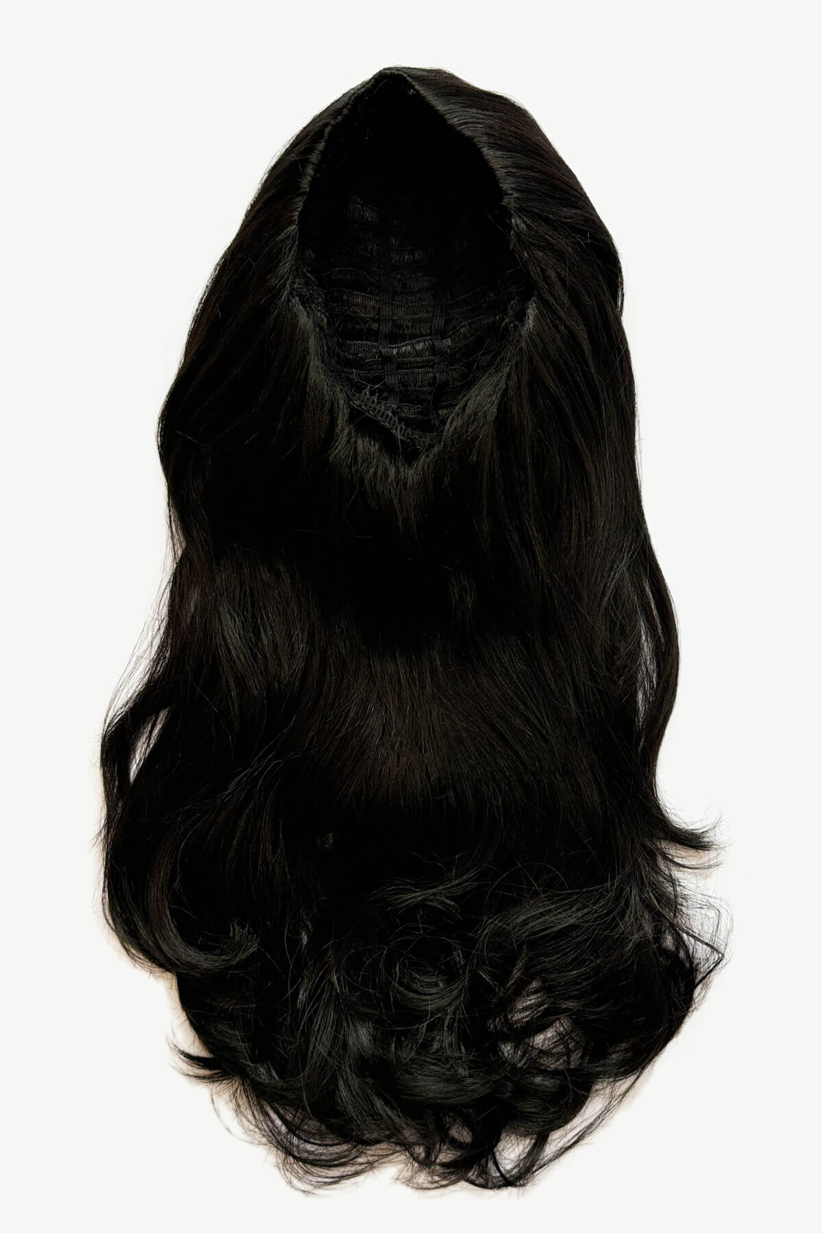 Black half wig hairpiece (3/4 wig), long layers: Aislynn - Image 13
