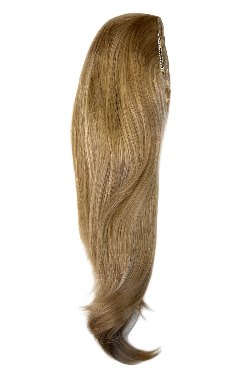 Blonde half wig hairpiece (3/4 wig), gently layered: Sabrine - Image 5