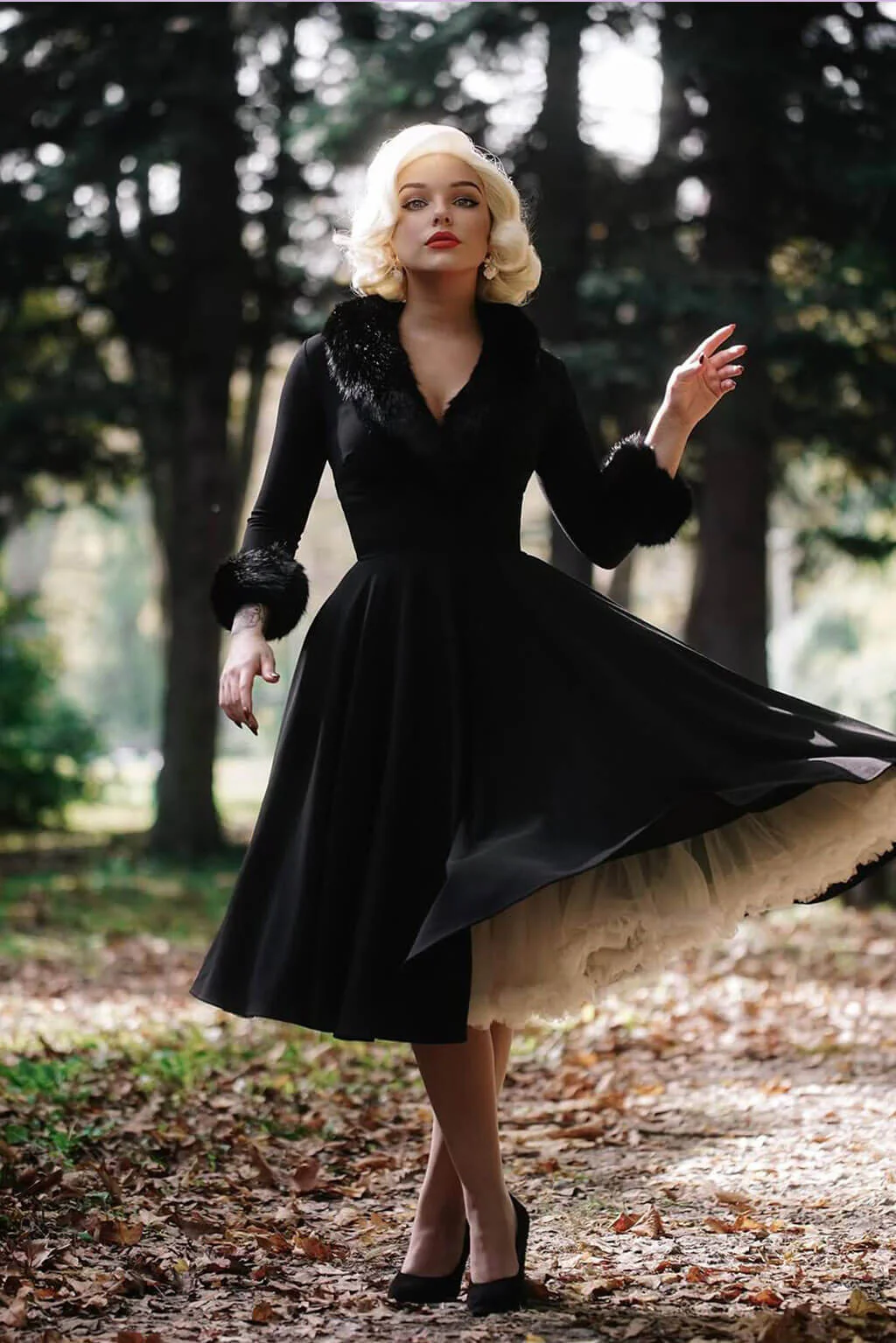 Blonde pinup wig, lace front, vintage style: Marilyn - Image 3