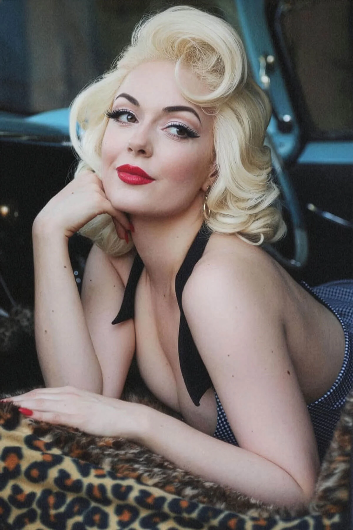 Blonde pinup wig, lace front, vintage style: Marilyn - Image 7