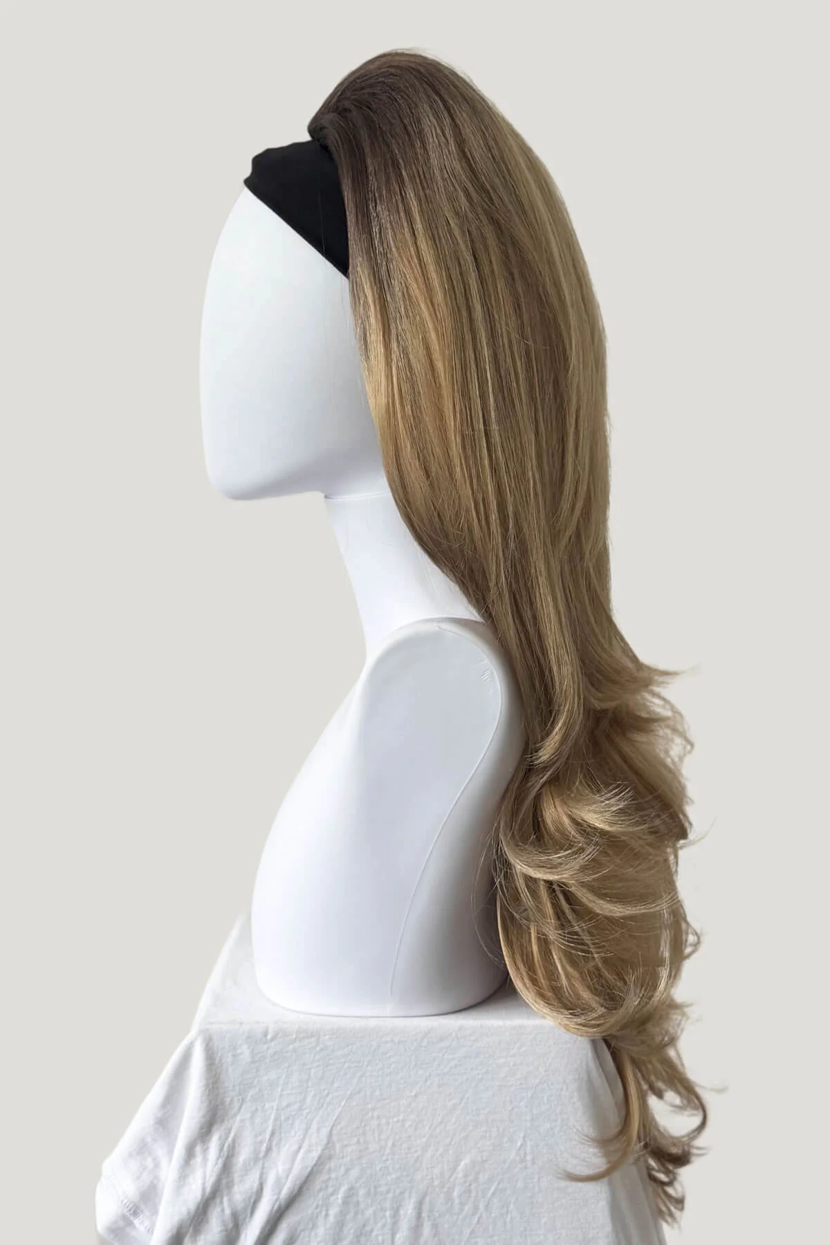 Adeline - Bouncy Blowout Style Long Layered Balayage Half Wig - Image 3