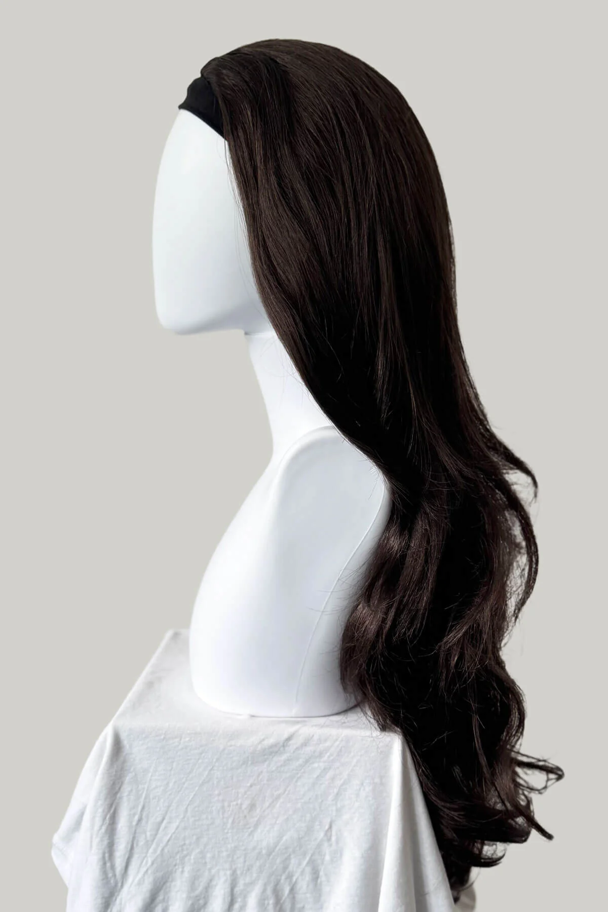 Taya - Super Full Volume Bouncy Brown Half Wig - Image 11
