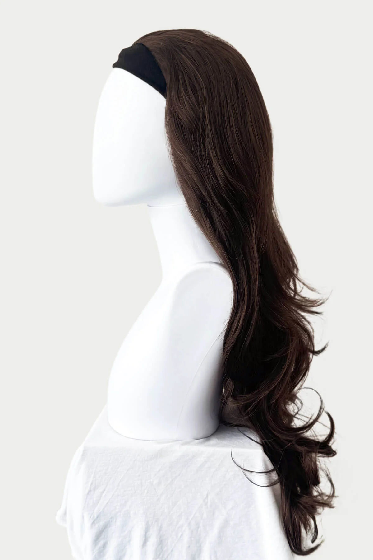 Taya - Super Full Volume Bouncy Brown Half Wig - Image 16