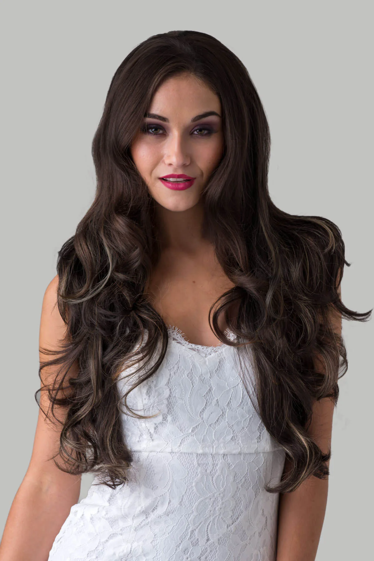 Taya - Super Full Volume Bouncy Brown Half Wig - Image 8