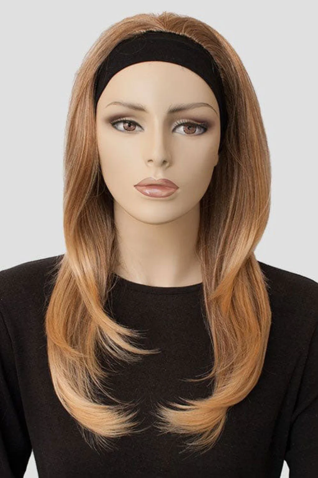 Briar - Soft, Bouncy Layered Long Brown Half Wig - Image 23
