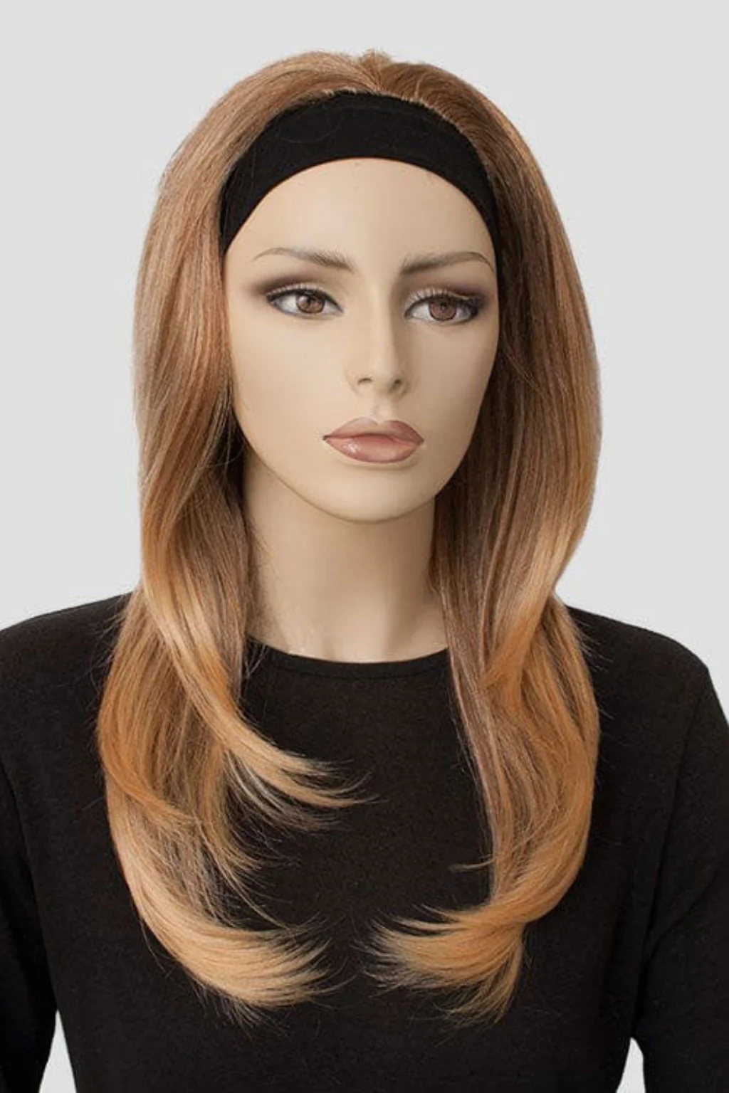 Briar - Soft, Bouncy Layered Long Brown Half Wig - Image 24