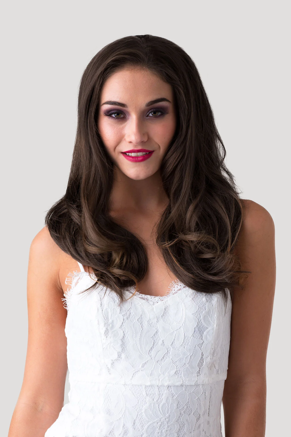 Briar - Soft, Bouncy Layered Long Brown Half Wig - Image 3