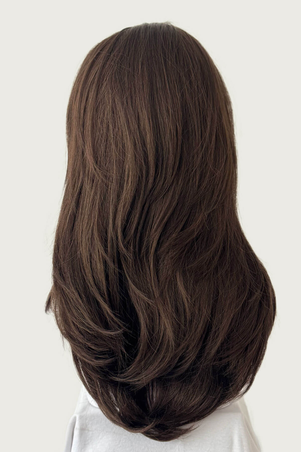 Briar - Soft, Bouncy Layered Long Brown Half Wig - Image 5