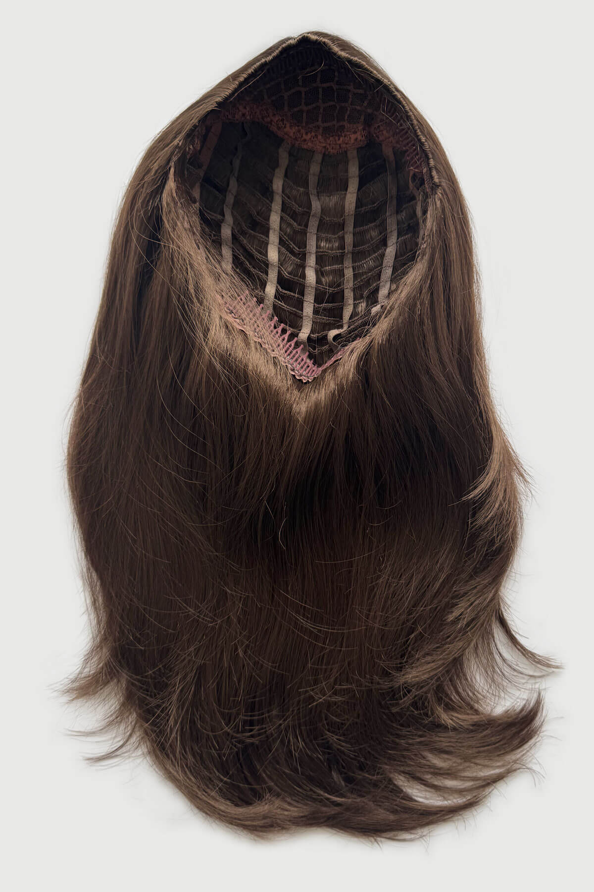 Briar - Soft, Bouncy Layered Long Brown Half Wig - Image 6
