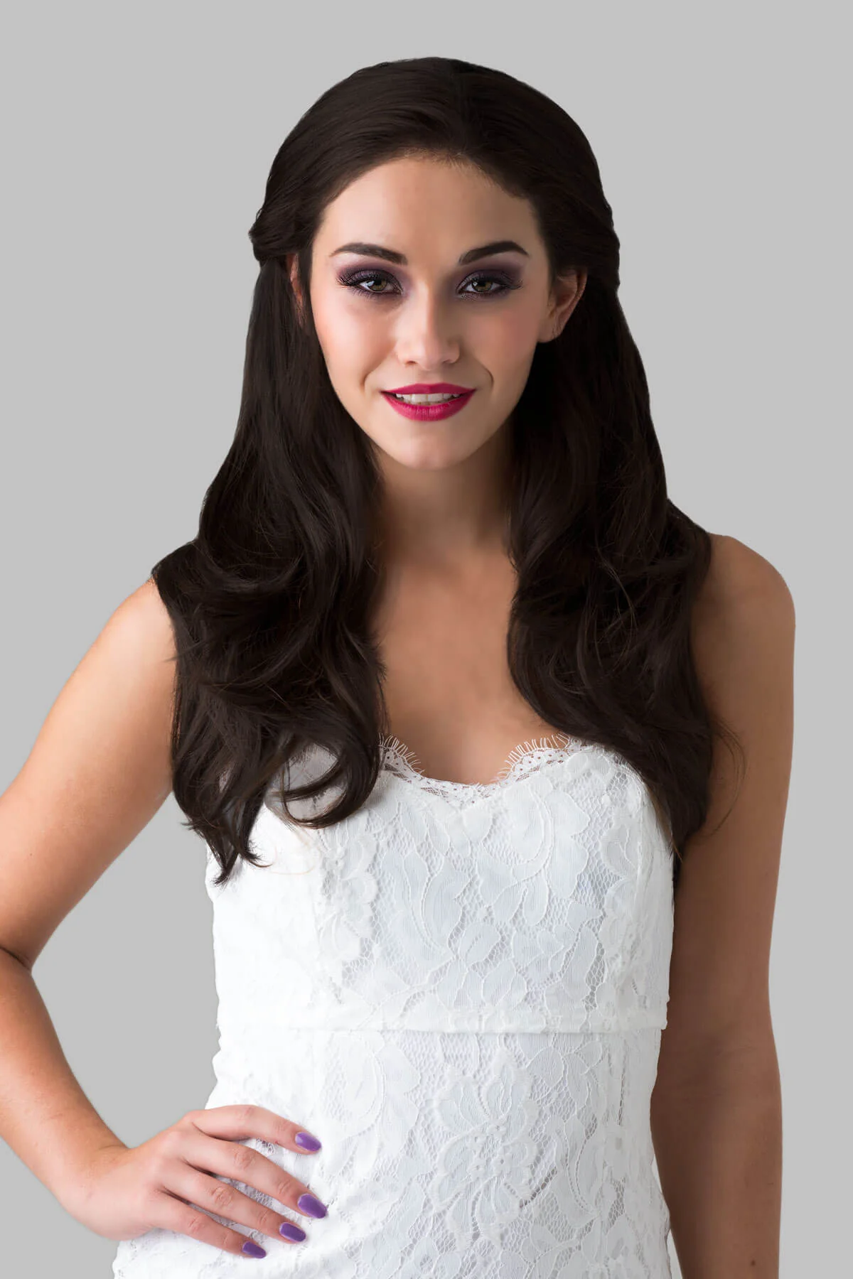 Briar - Soft, Bouncy Layered Long Brown Half Wig - Image 9