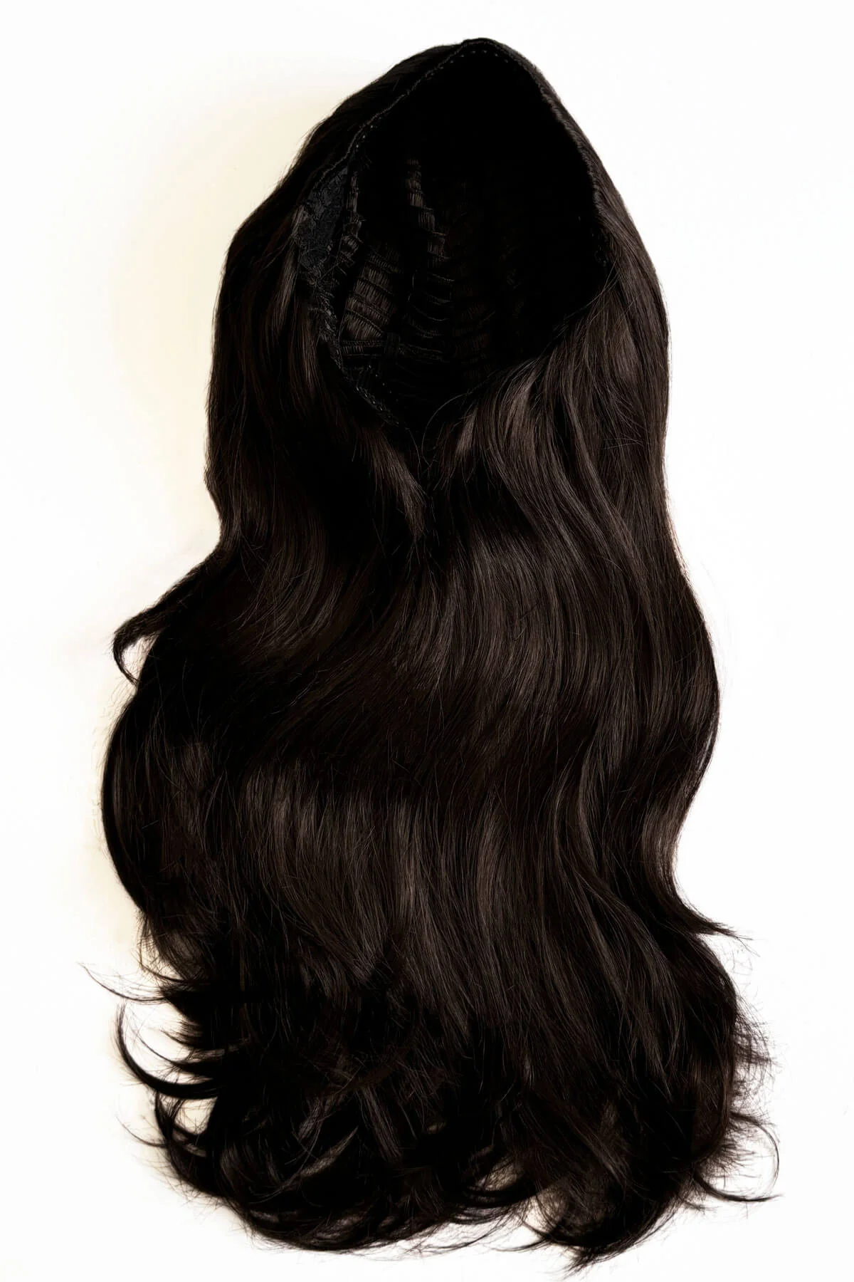 Simone - Bouncy Blowout Style Long Layered Brown Half Wig - Image 12
