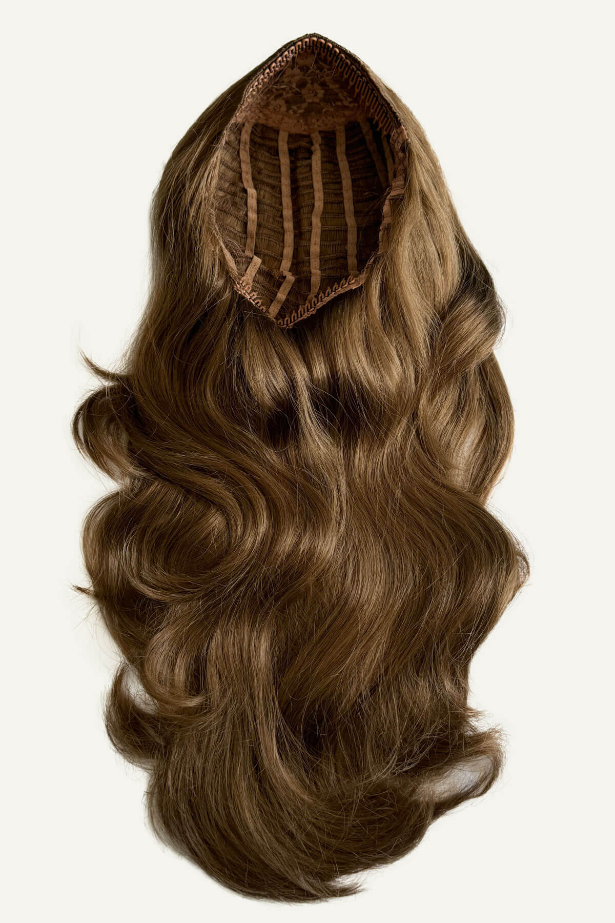 Simone - Bouncy Blowout Style Long Layered Brown Half Wig - Image 31