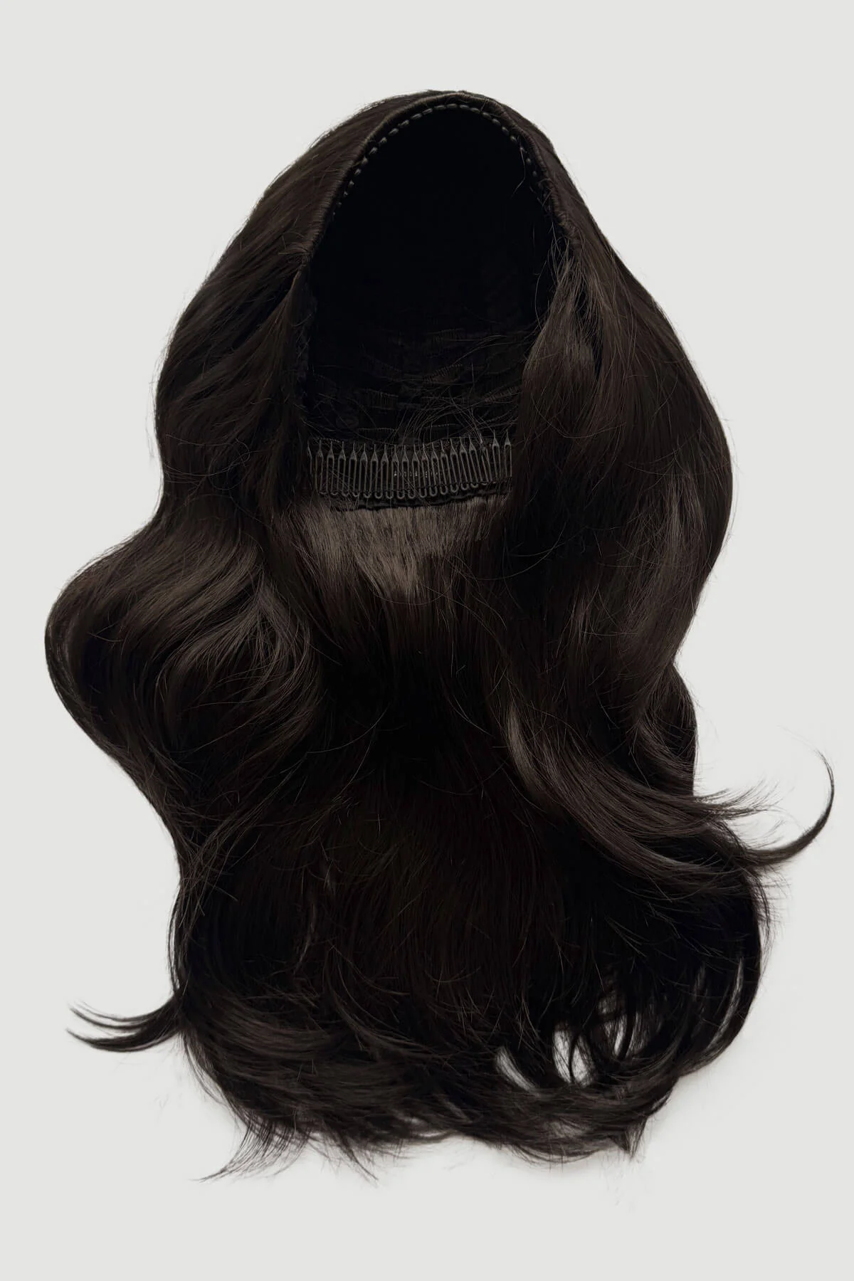 Summer - Soft, Bouncy Layered Long Brown Half Wig - Image 10