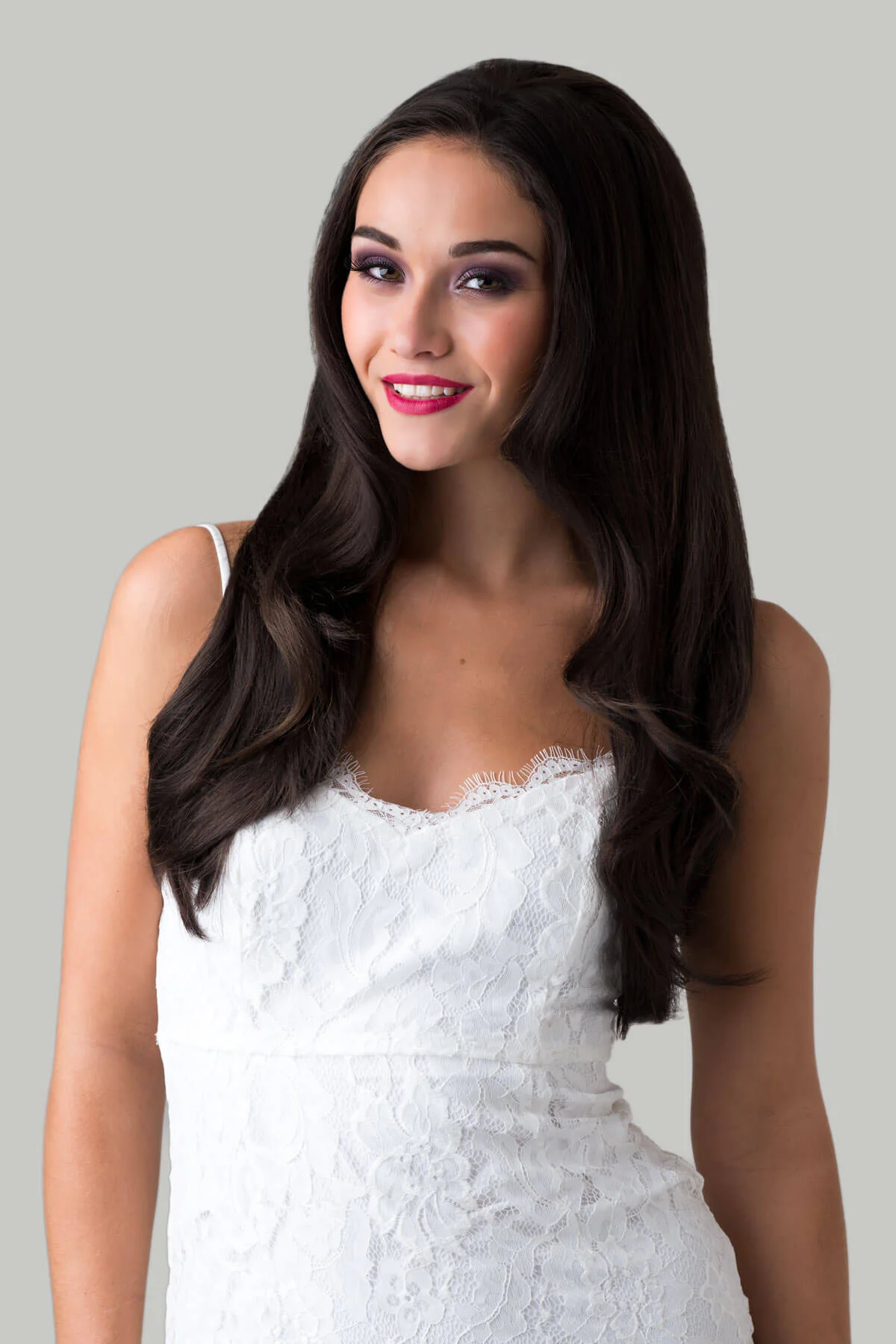 Summer - Soft, Bouncy Layered Long Brown Half Wig - Image 12