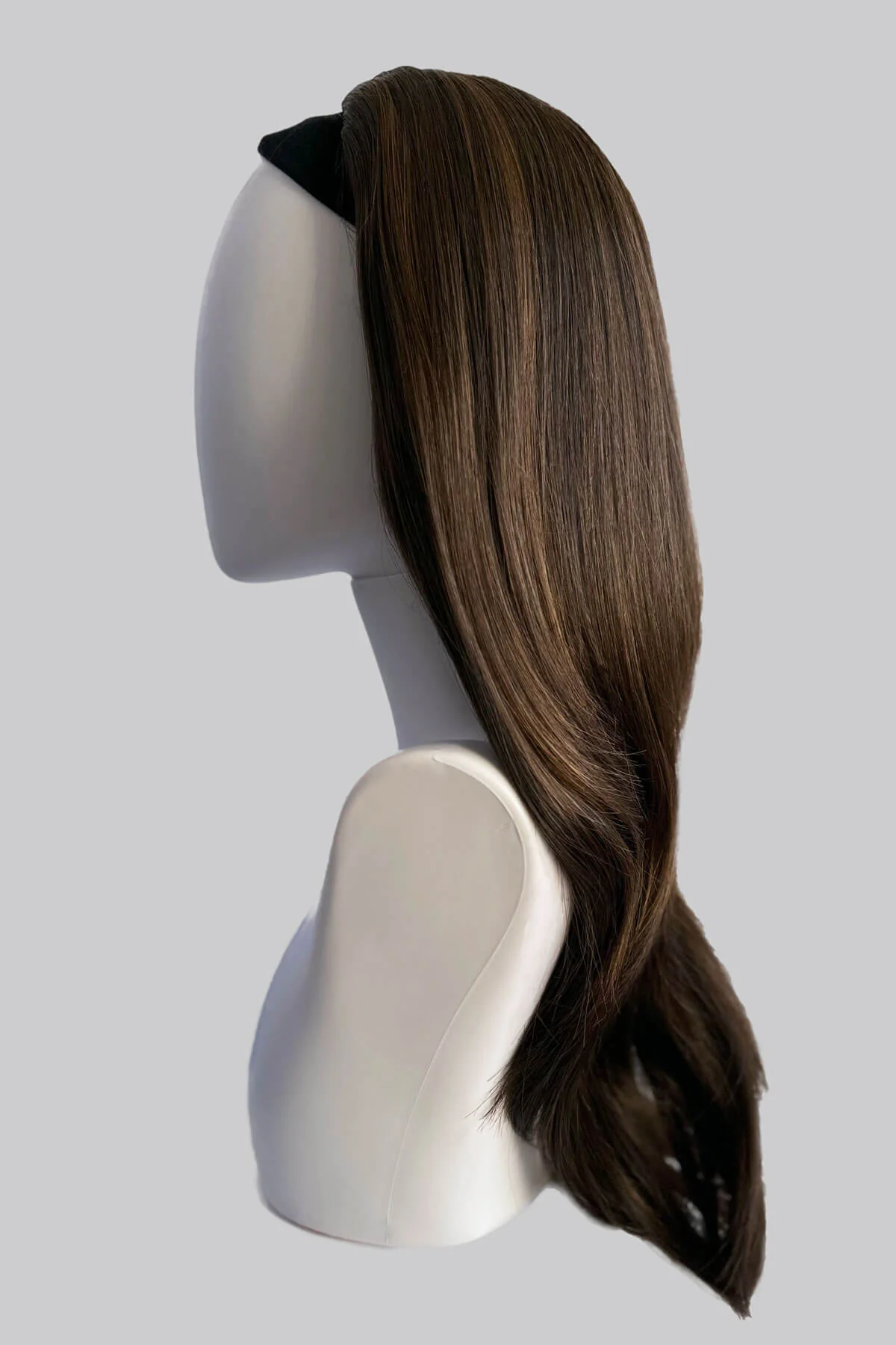 Summer - Soft, Bouncy Layered Long Brown Half Wig - Image 13