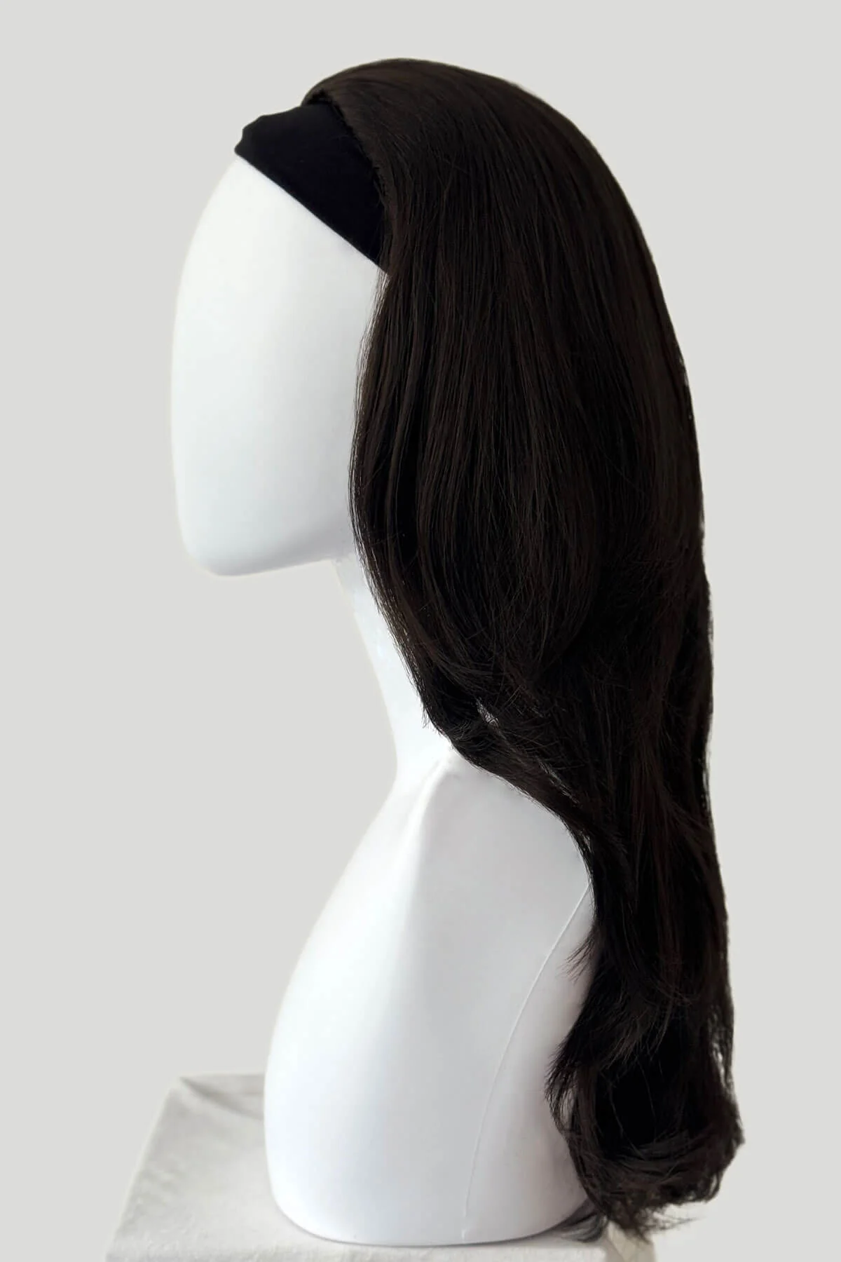 Summer - Soft, Bouncy Layered Long Brown Half Wig - Image 8