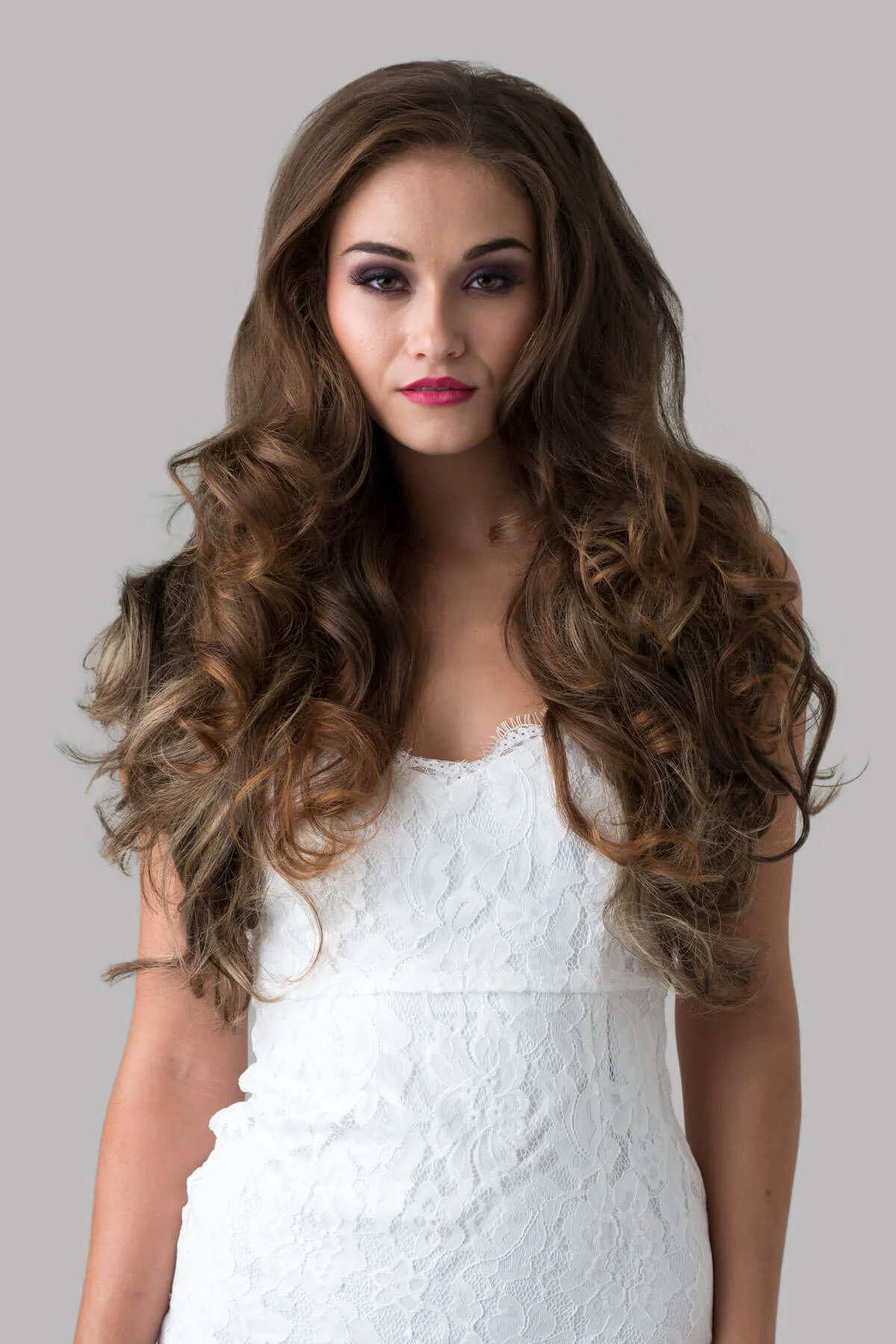 Nickie - Super Full Volume Long Loose Curls Brown and Blonde Half Wig - Image 2