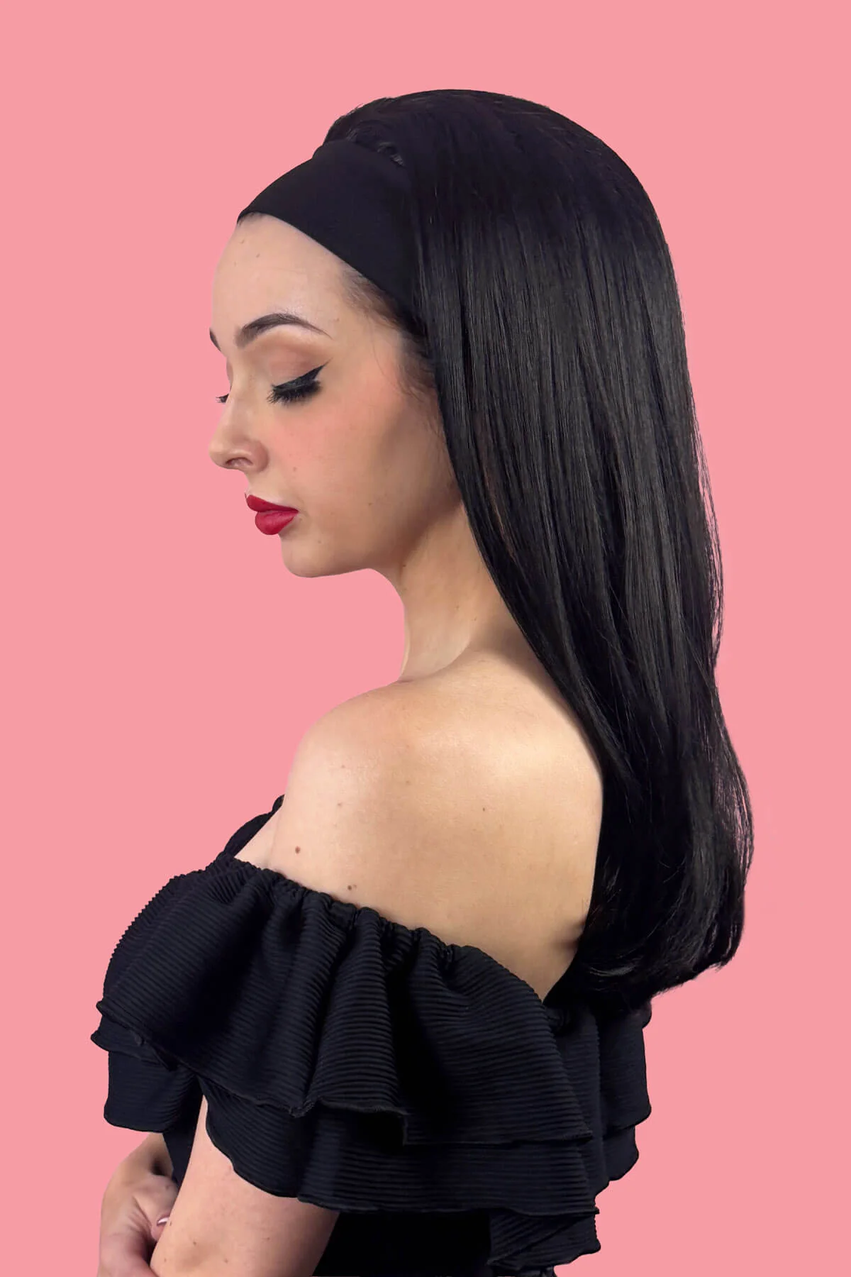 Headband half wig hairpiece, long and straight: Isla - Image 2