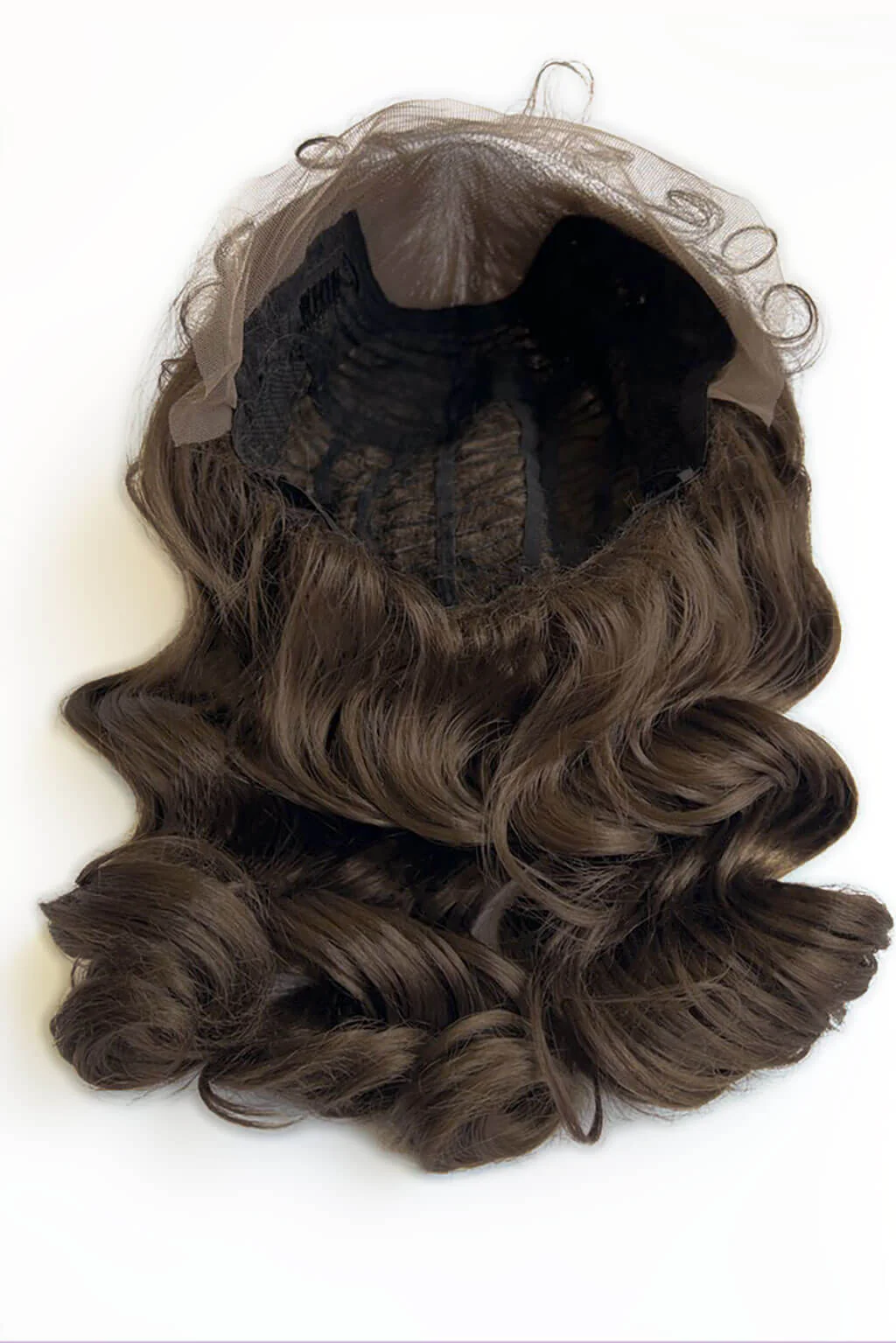 Brown pinup wig, lace front with finger waves: Nikita - Image 5