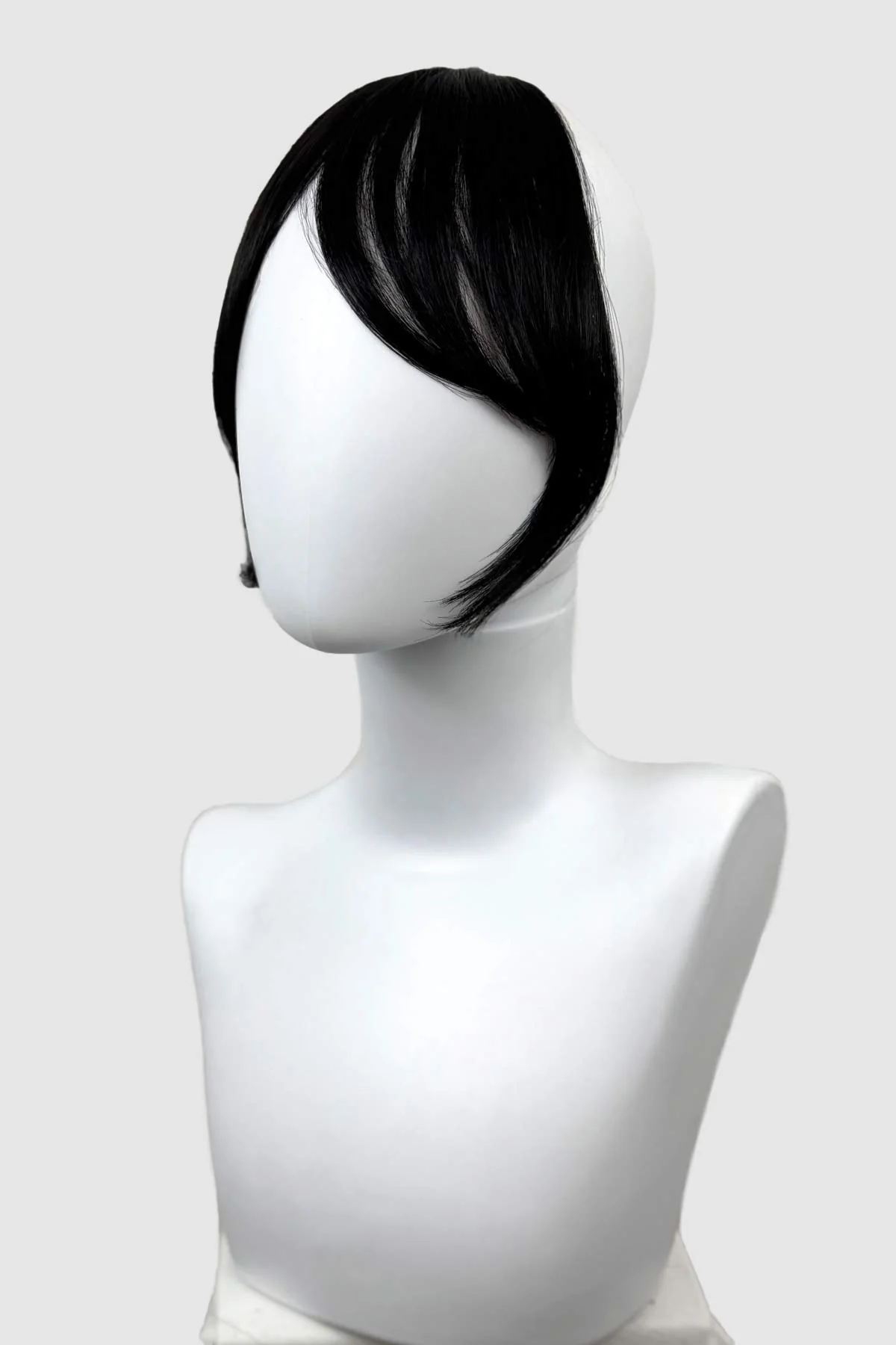 Clip in fringe hairpiece/clip-in curtain bangs, with long, face framing wisps: Sabrina - Image 5