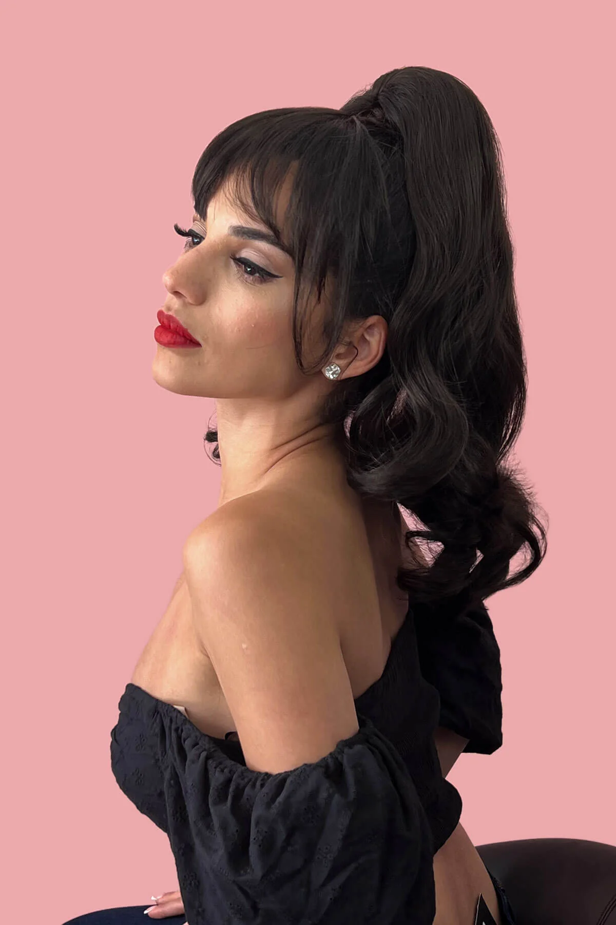 Clip in fringe hairpiece/clip-in bangs, gently feathered with face framing whisps: Delia - Image 24