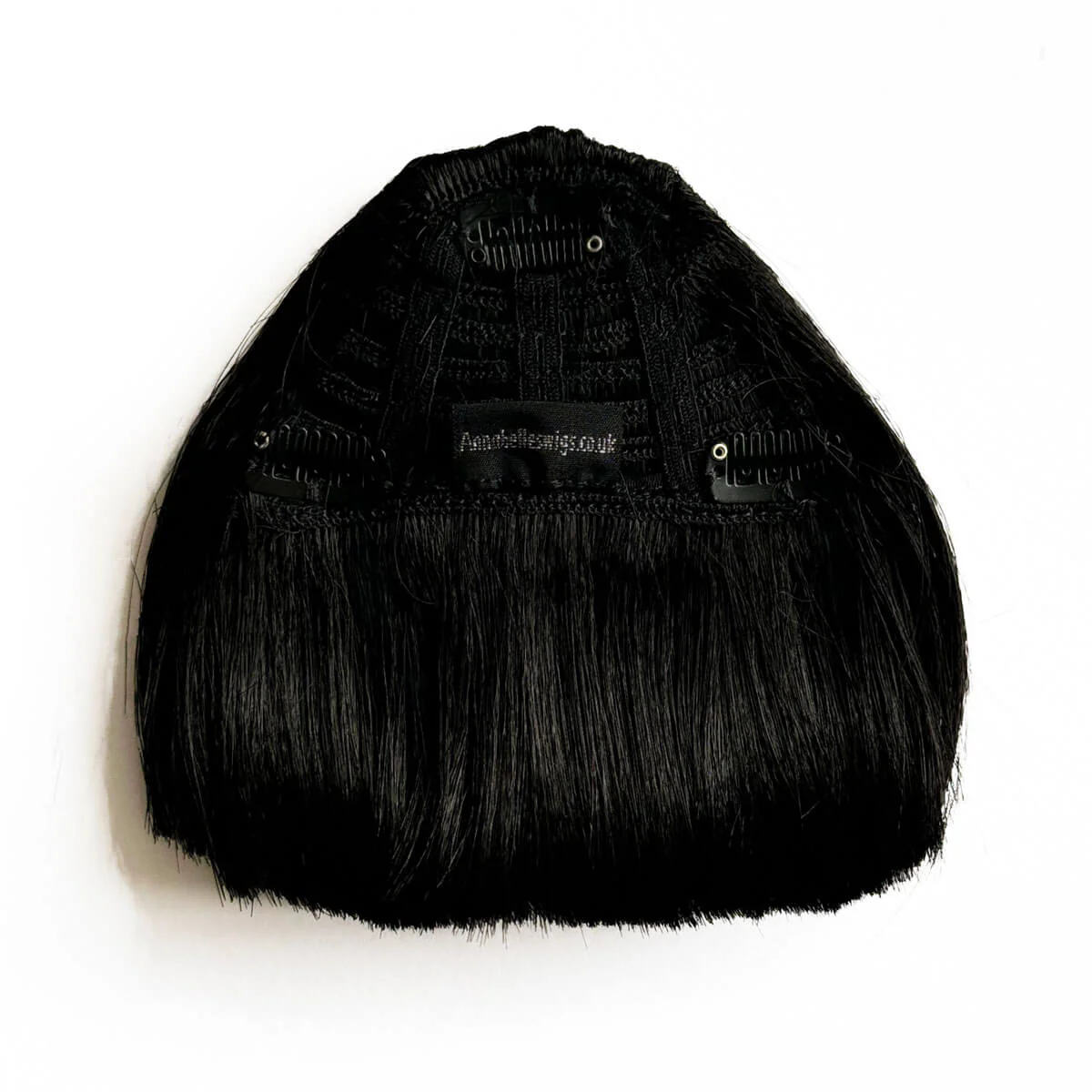 Clip-in fringe hairpiece/clip-in micro-bangs, thick, straight retro rockabilly style: Ida - Image 10