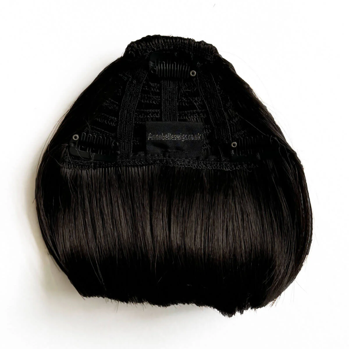 Clip-in fringe hairpiece/clip-in micro-bangs, thick, straight retro rockabilly style: Ida - Image 13