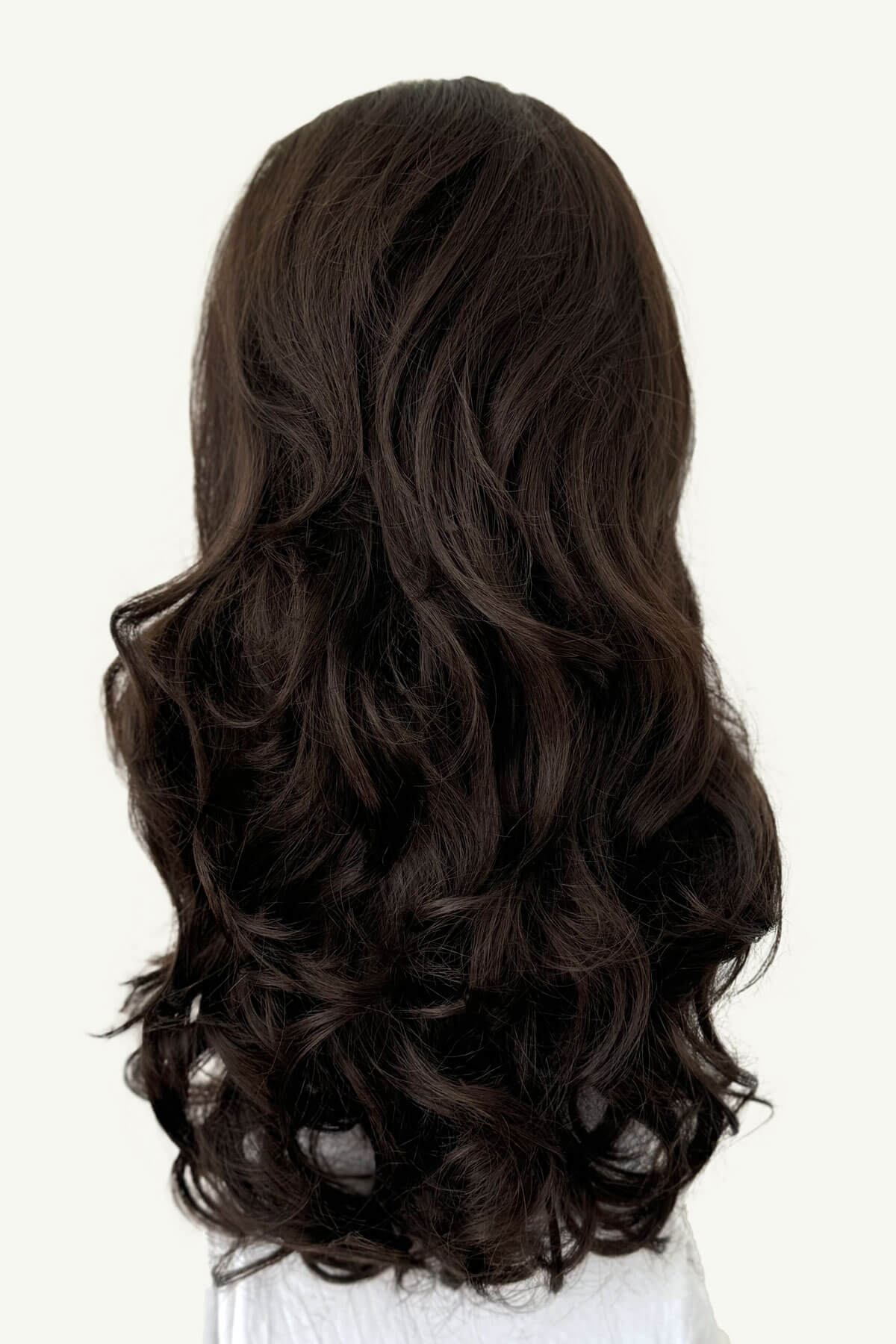 Susan - Voluminous Curly Brown Half Wig - Image 3