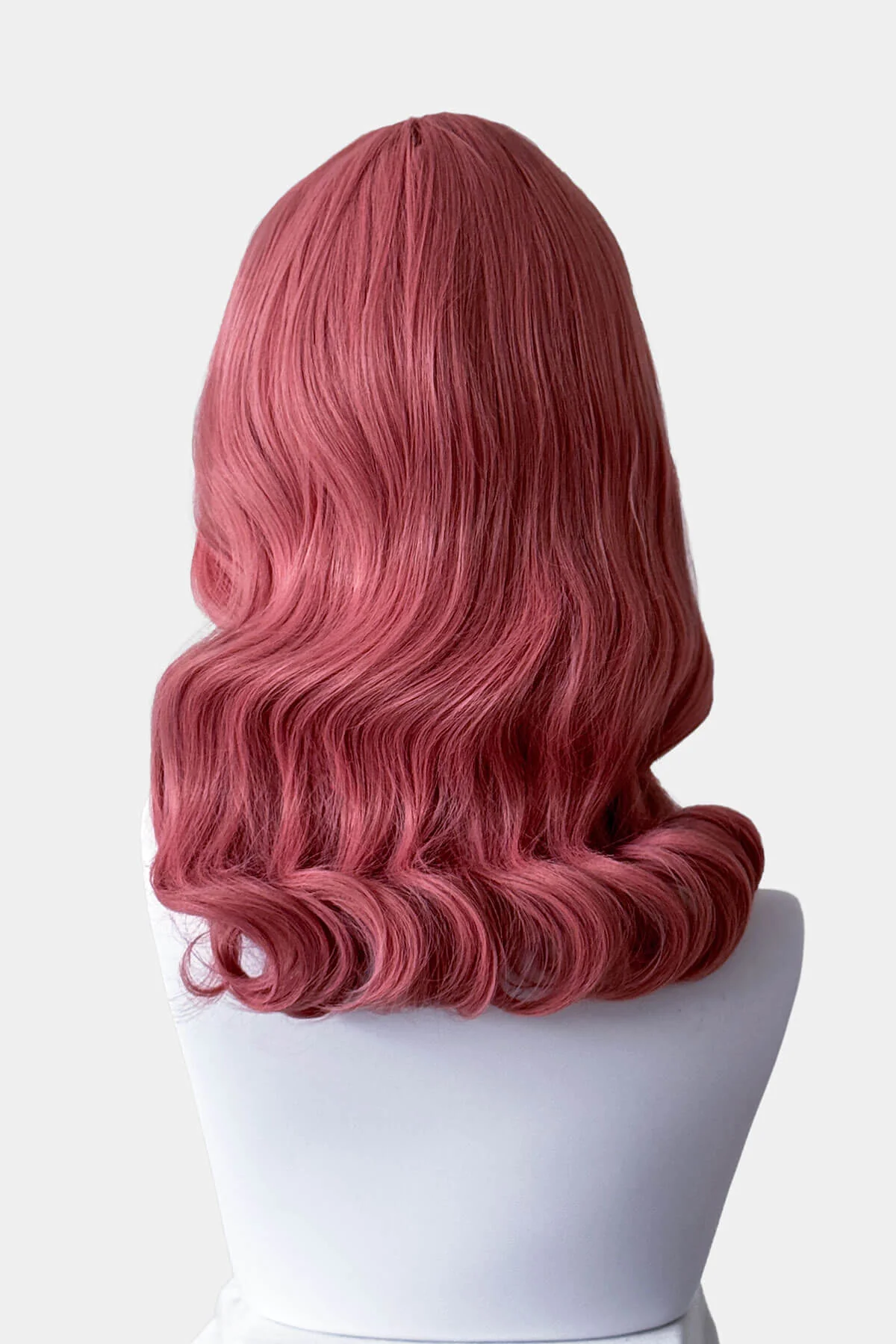 Pink pinup style wig, with finger waves and a short fringe: Stevie - Image 5