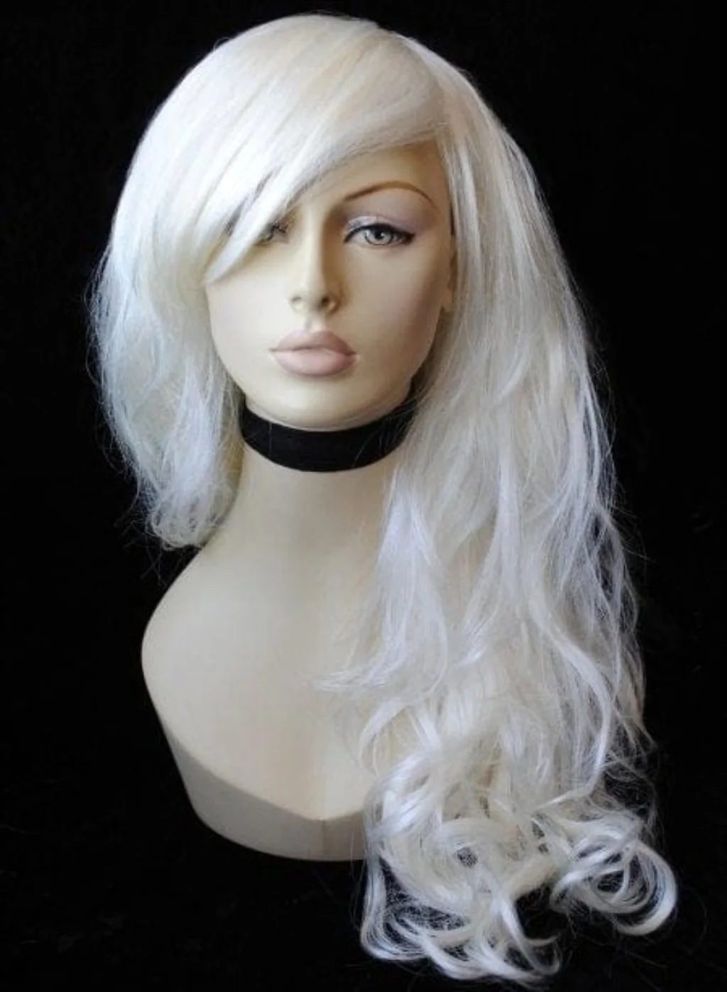 Blonde wig with big loose curls and sweeping fringe, extra long: Carly - Image 12