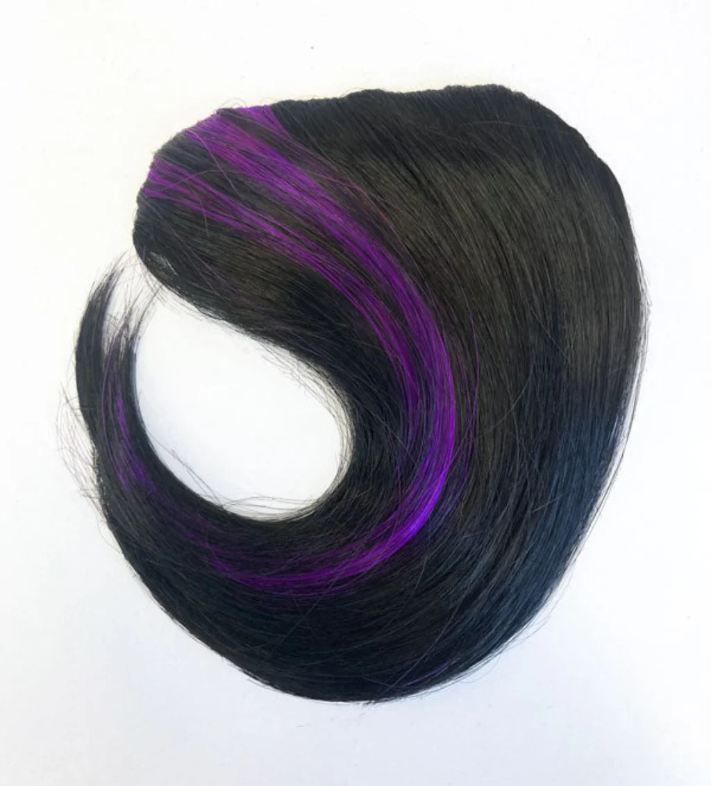 Clip-in fringe hairpiece, curved, side-sweeping/clip-in bangs: Eliana - Image 8