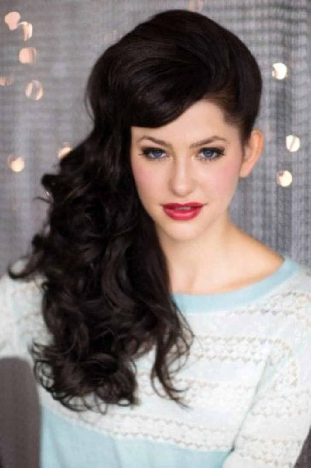 Clip in fringe hairpiece, side sweeping/clip-in bangs: Mila - Image 3