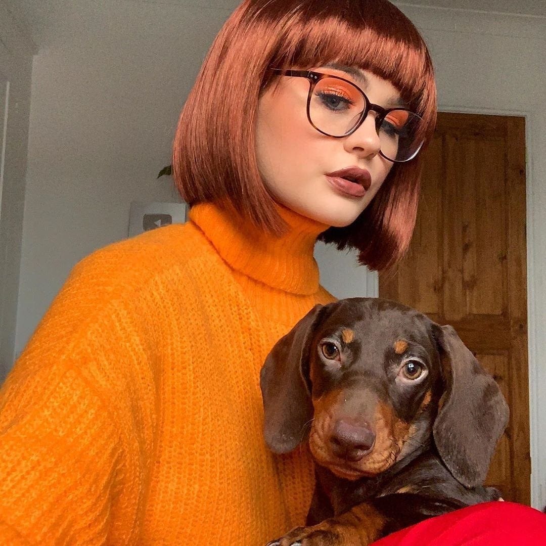 Short copper-red/ginger bob wig: Minnie - Image 3