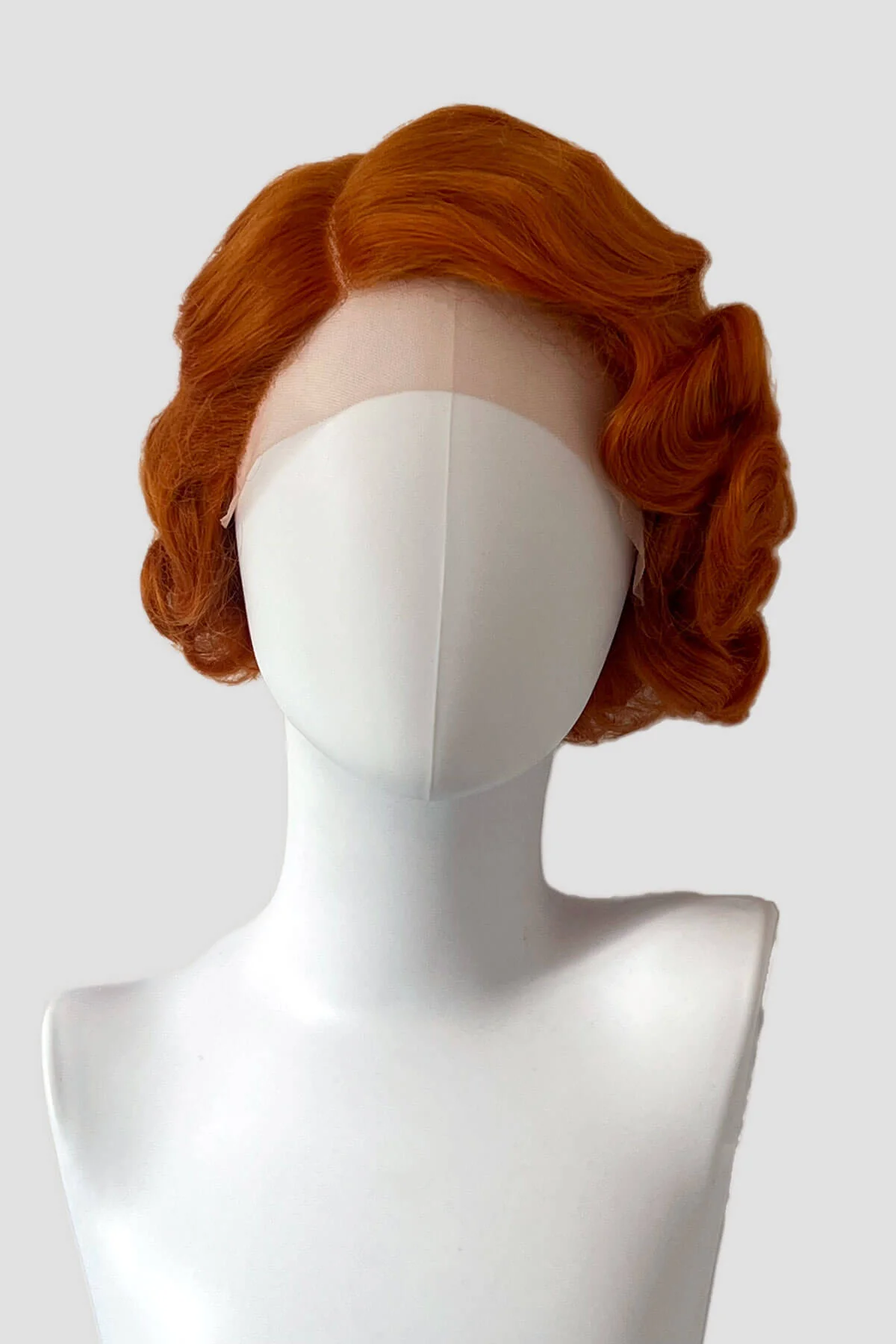 Ginger pinup wig, lace front, vintage style: Flo